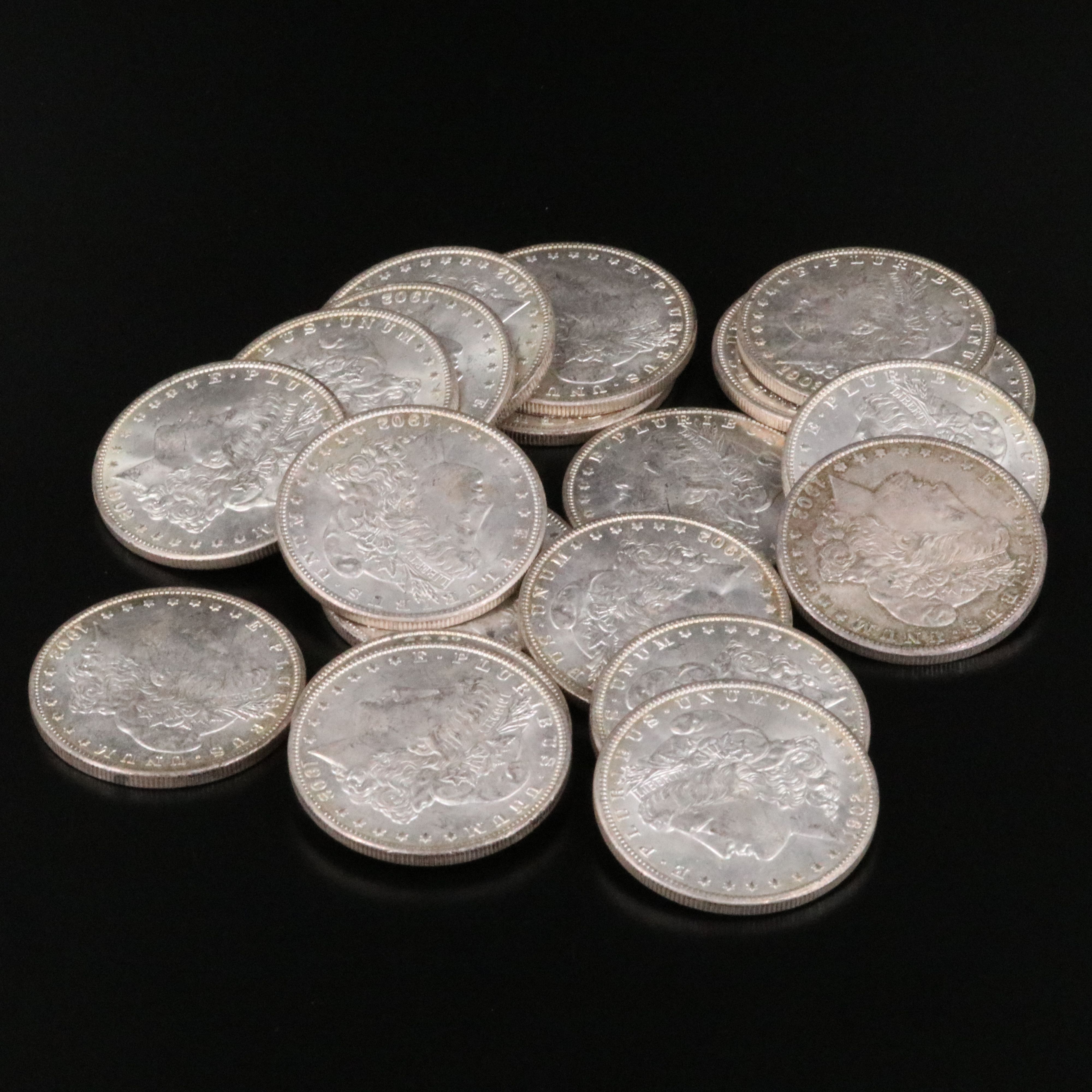 Roll of Twenty Uncirculated 1902-O Silver Morgan Dollars