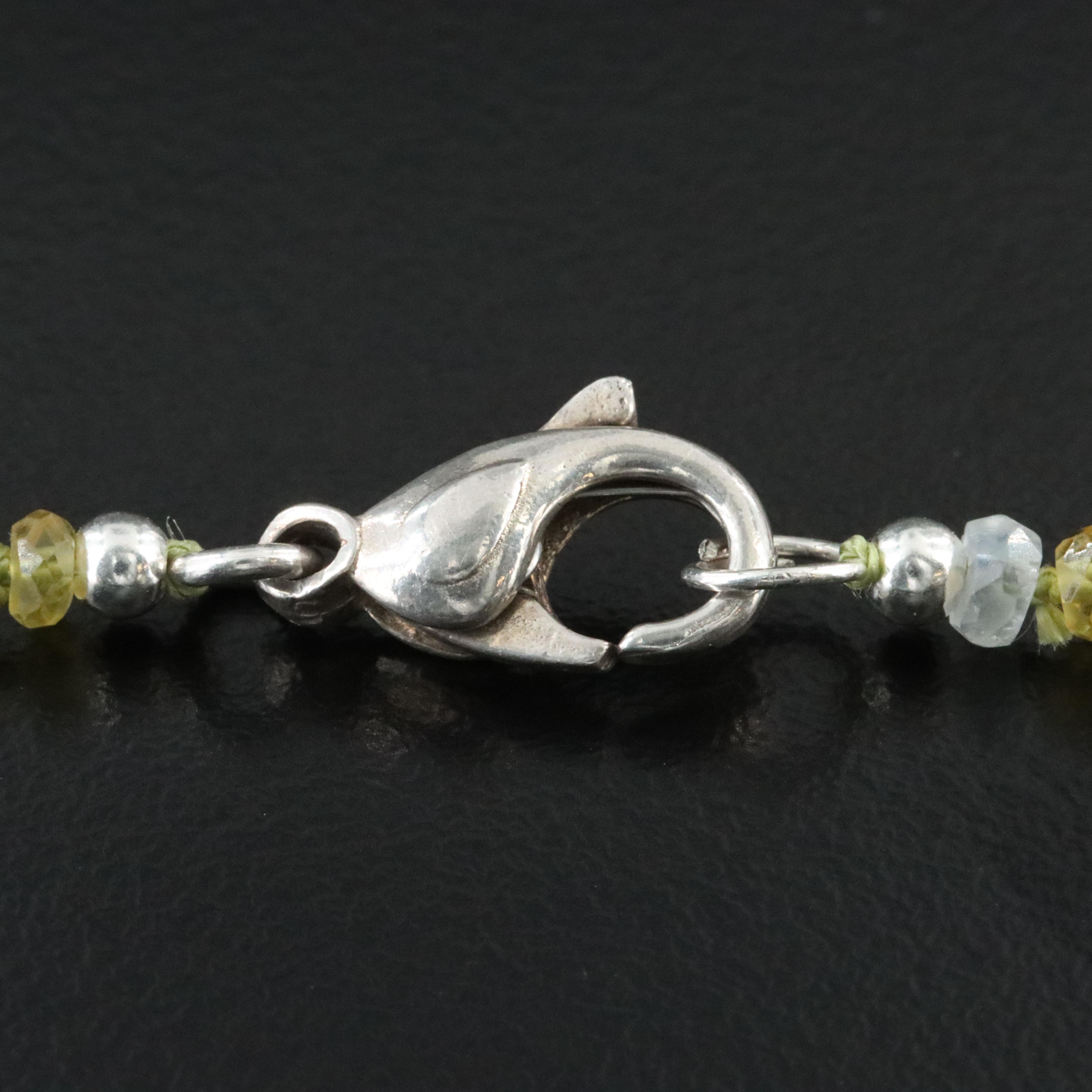 Sterling Ruby, Sapphire and Emerald Necklace