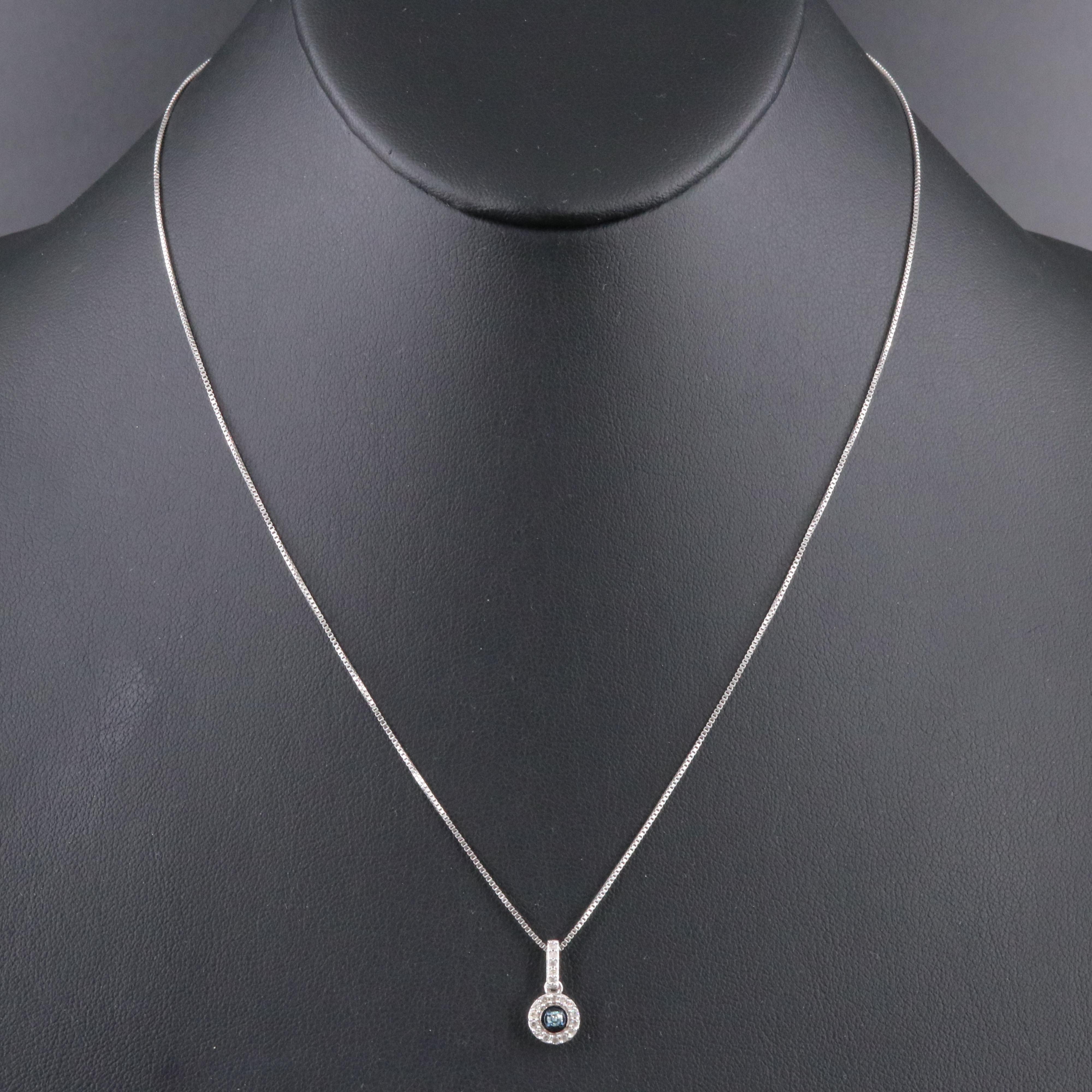 Sterling Silver 0.13 CTW Lab Grown Diamond Pendant Necklace