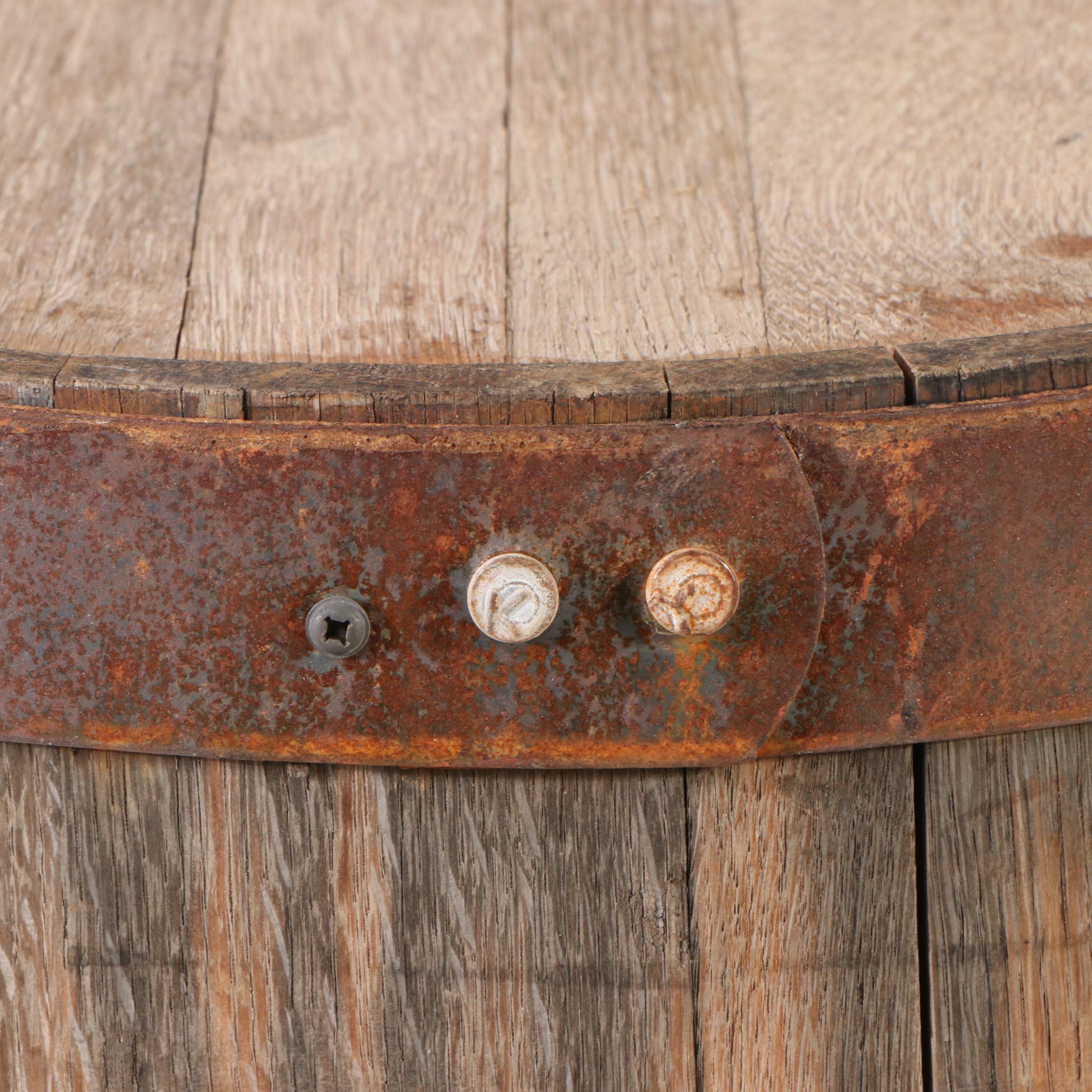 Metal Banded White Oak Stave Barrel