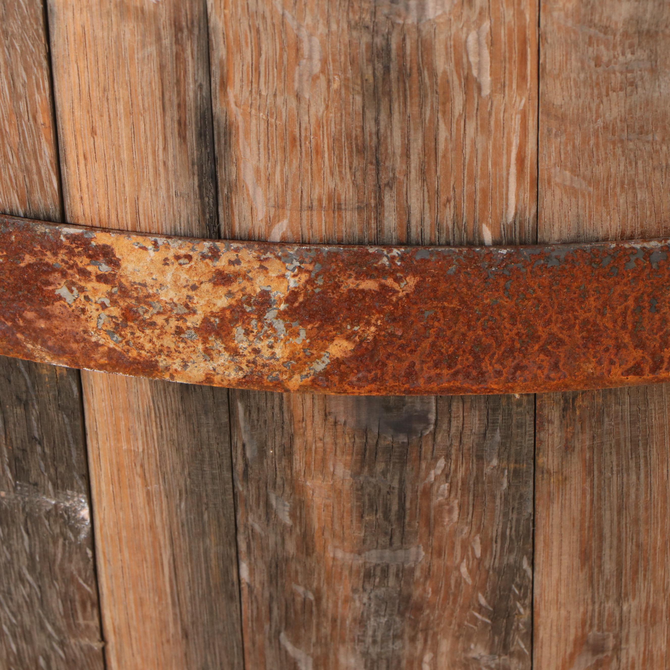Metal Banded White Oak Stave Barrel