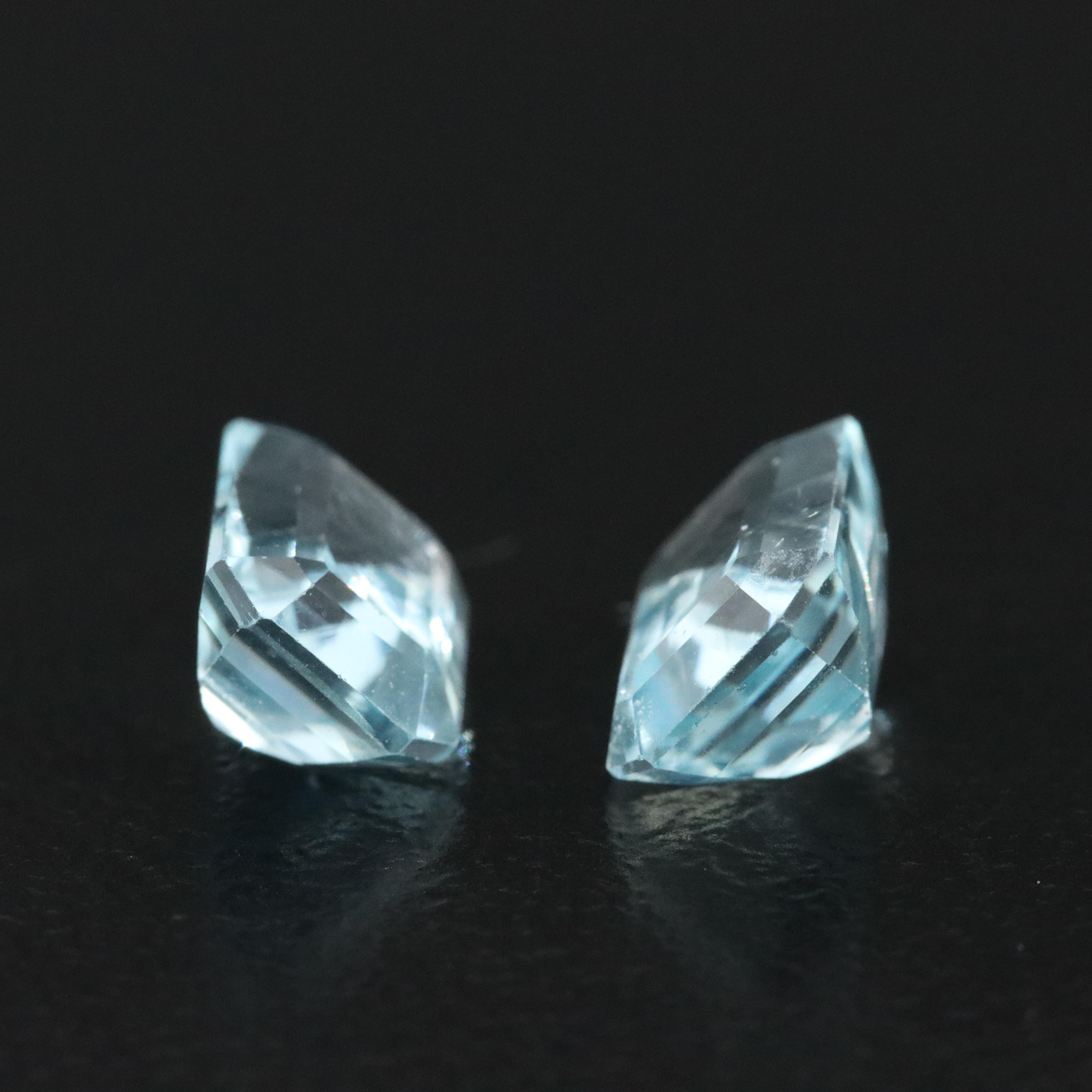 Loose 2.96 CTW Aquamarine Matched Pair