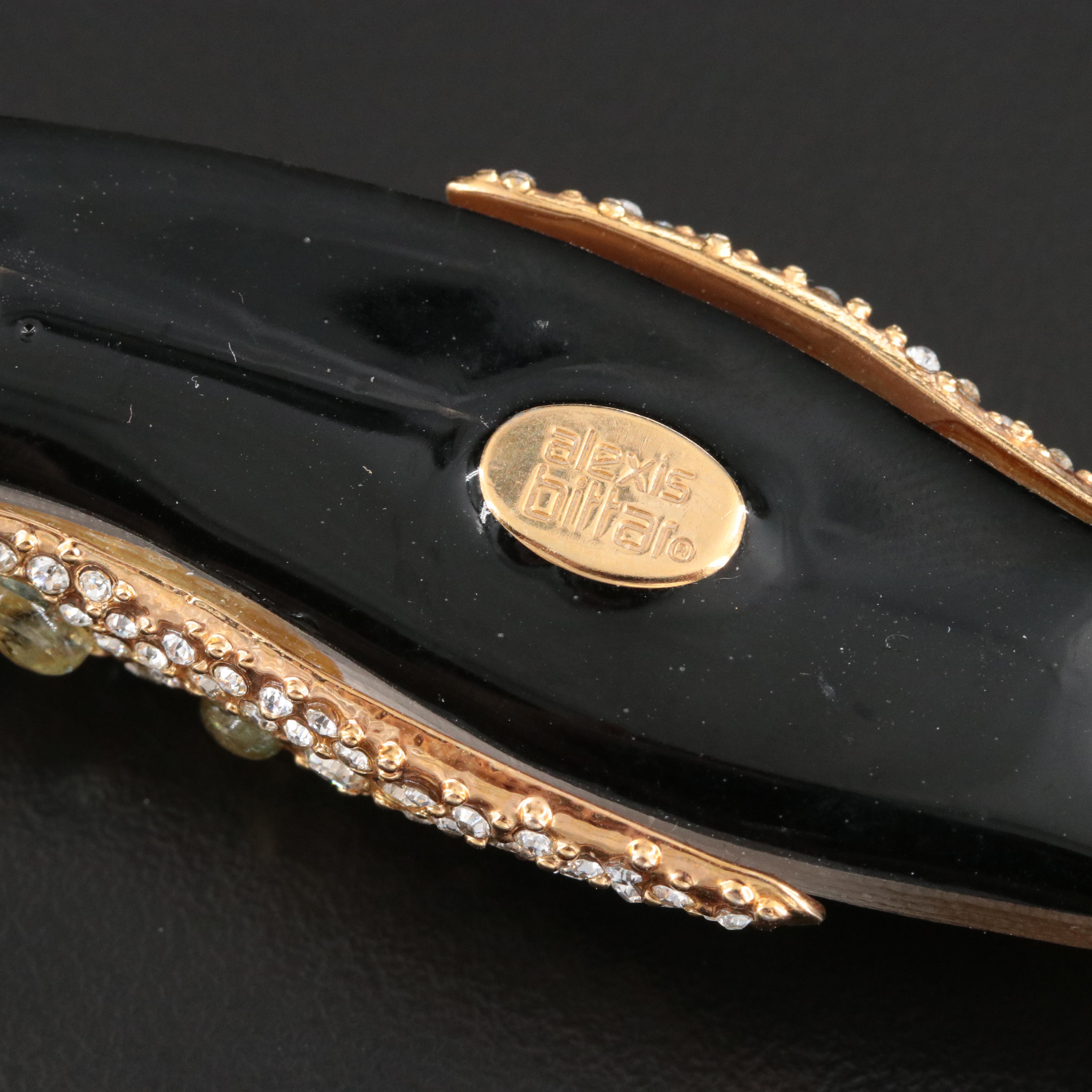 Alexis Bitttar Lucite, Glass Crystal and Pyrite Necklace, Earring and Brooch Set