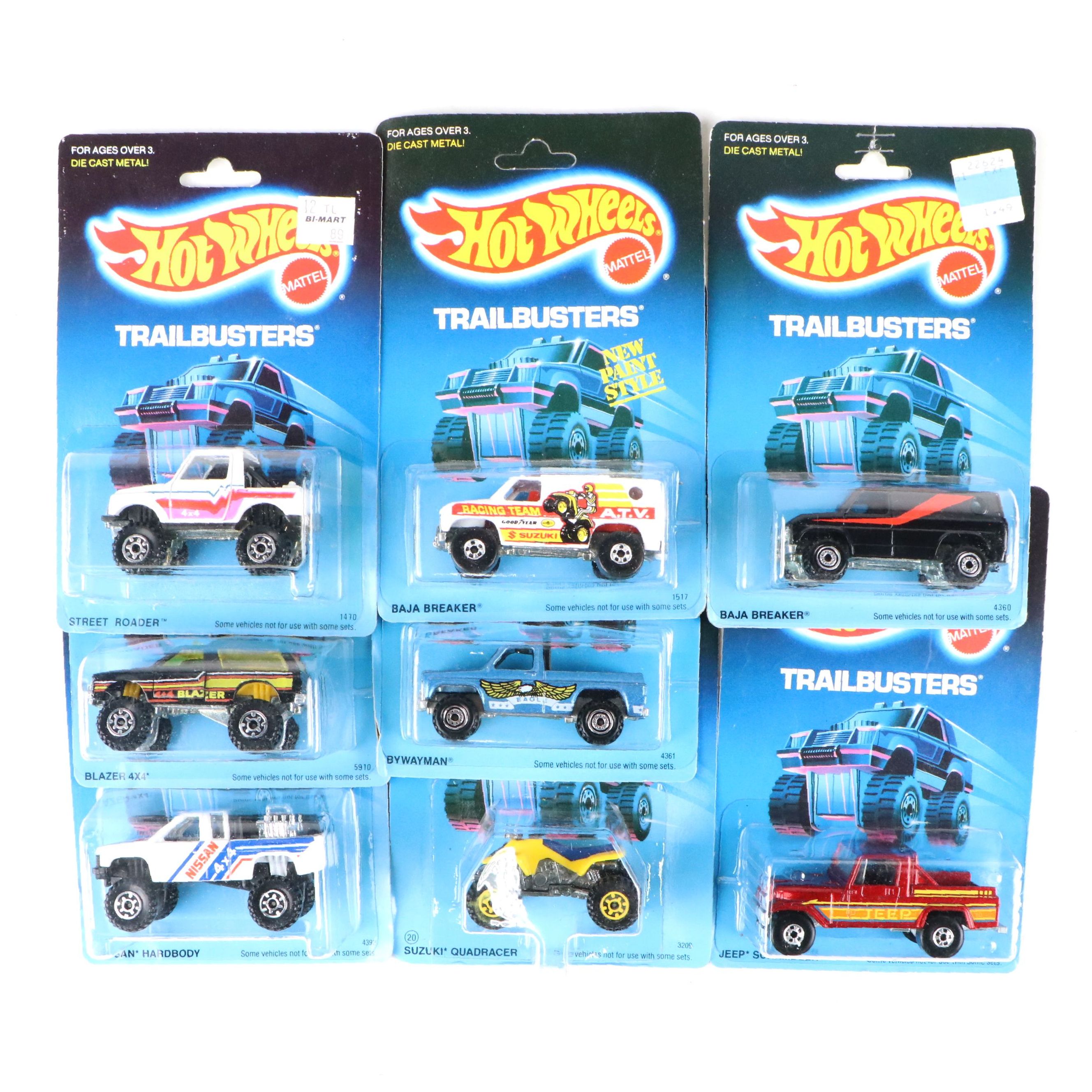 Hot Wheels "Baja Breaker," "Bywayman" and More Blue Back Toy Cars, 1980s