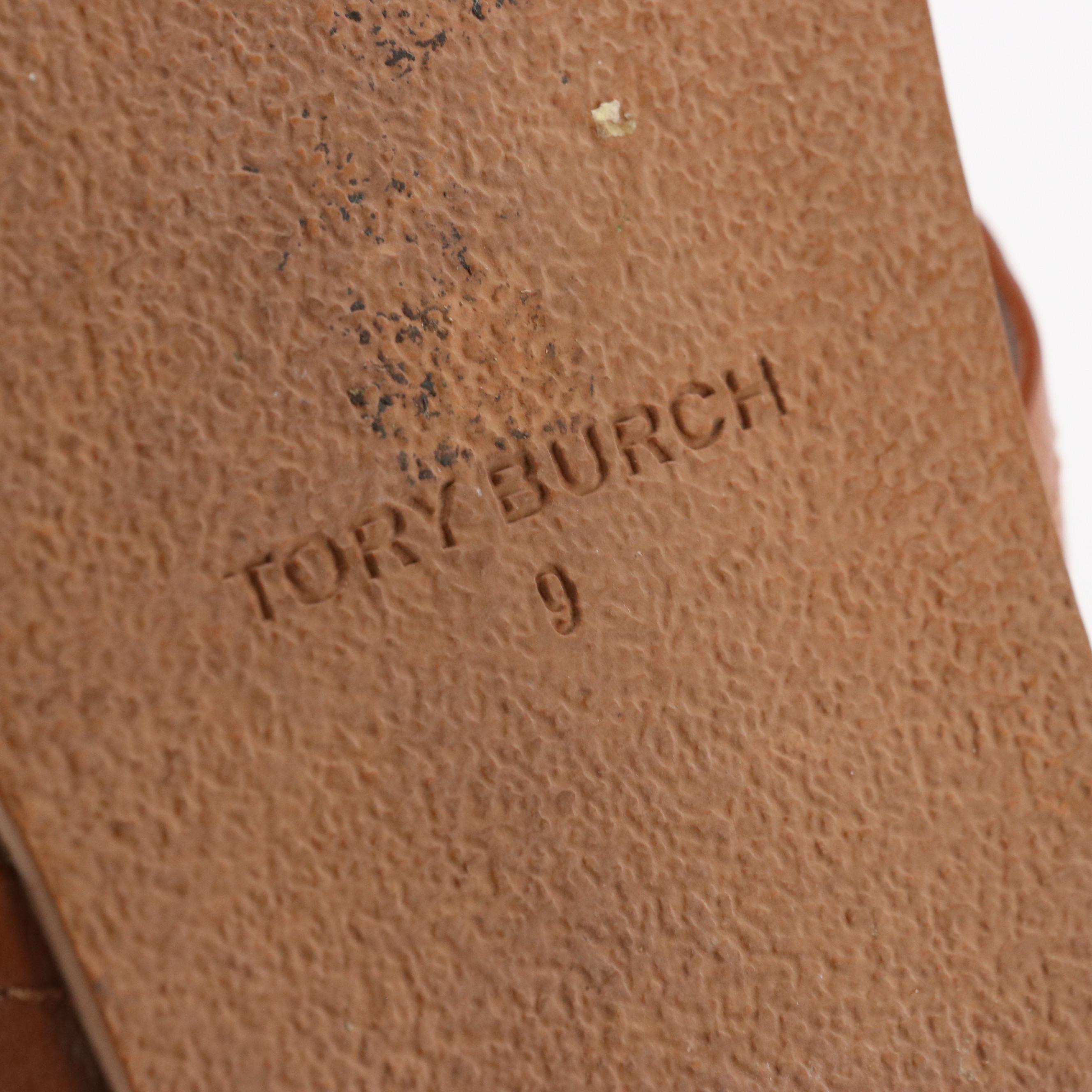 Tory Burch Miller Cloud Sandals in Bourbon Miele Brown Leather