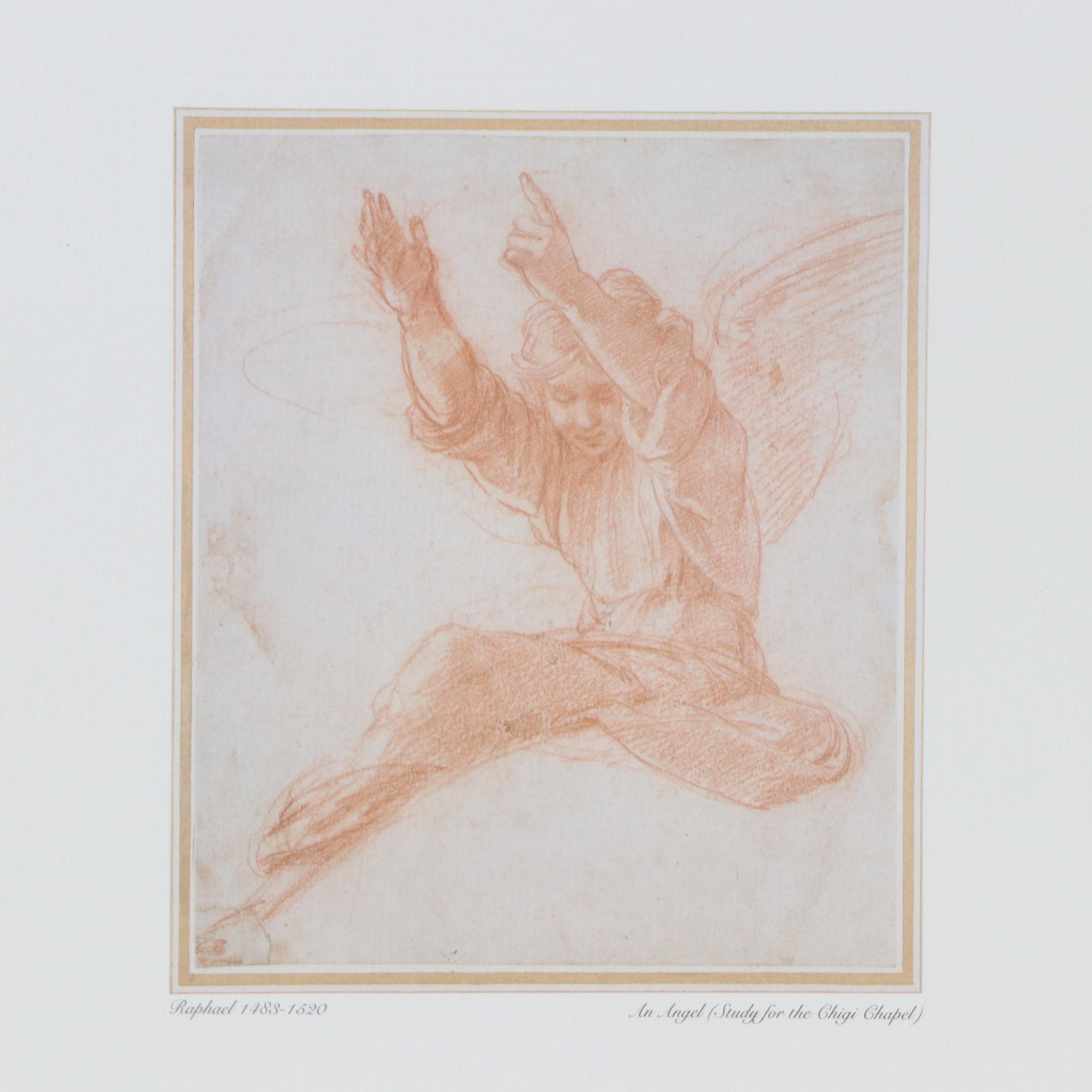 Offset Lithograph After Raphael "An Angel"