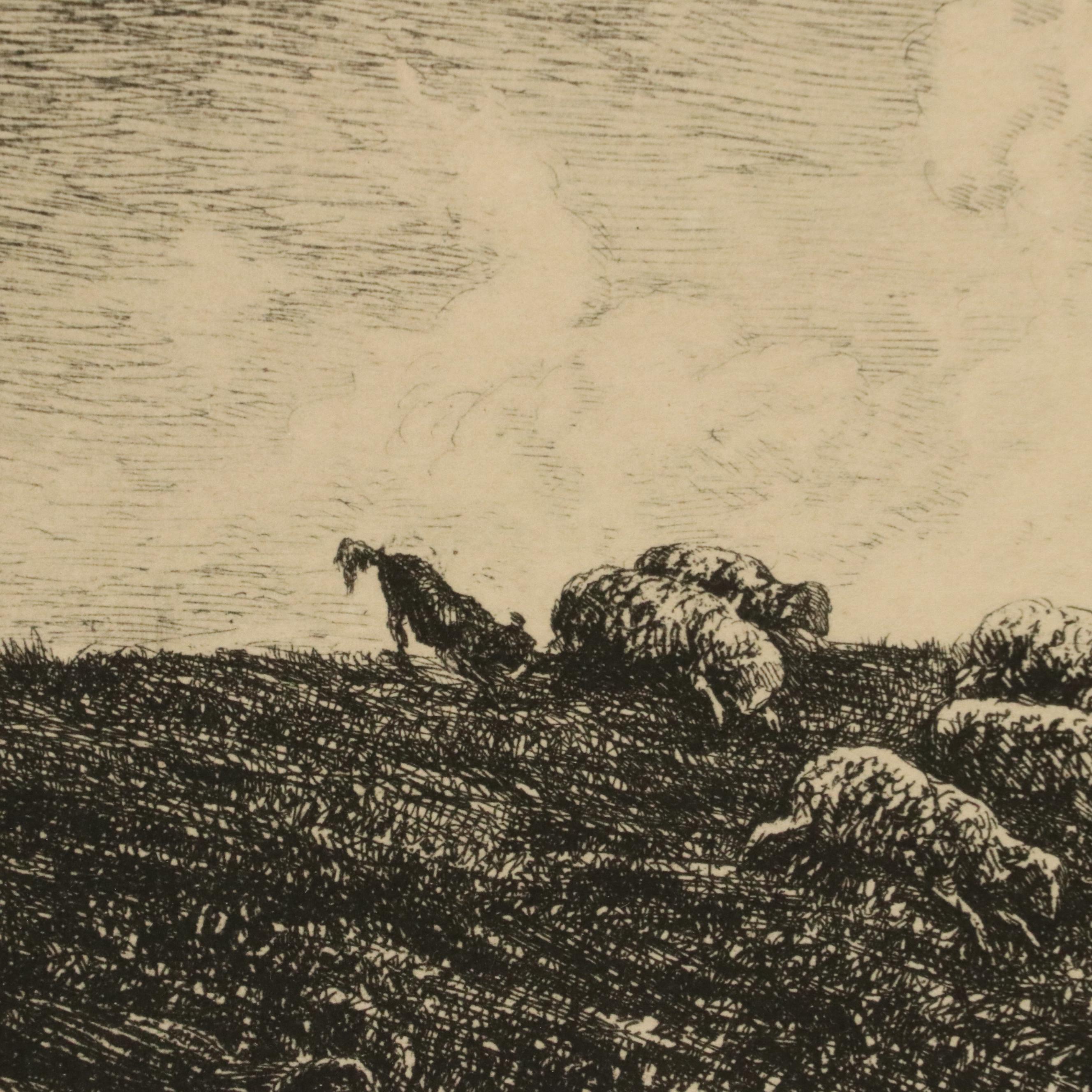 After Charles-François Daubigny Lithograph "L'Ondée," 1946