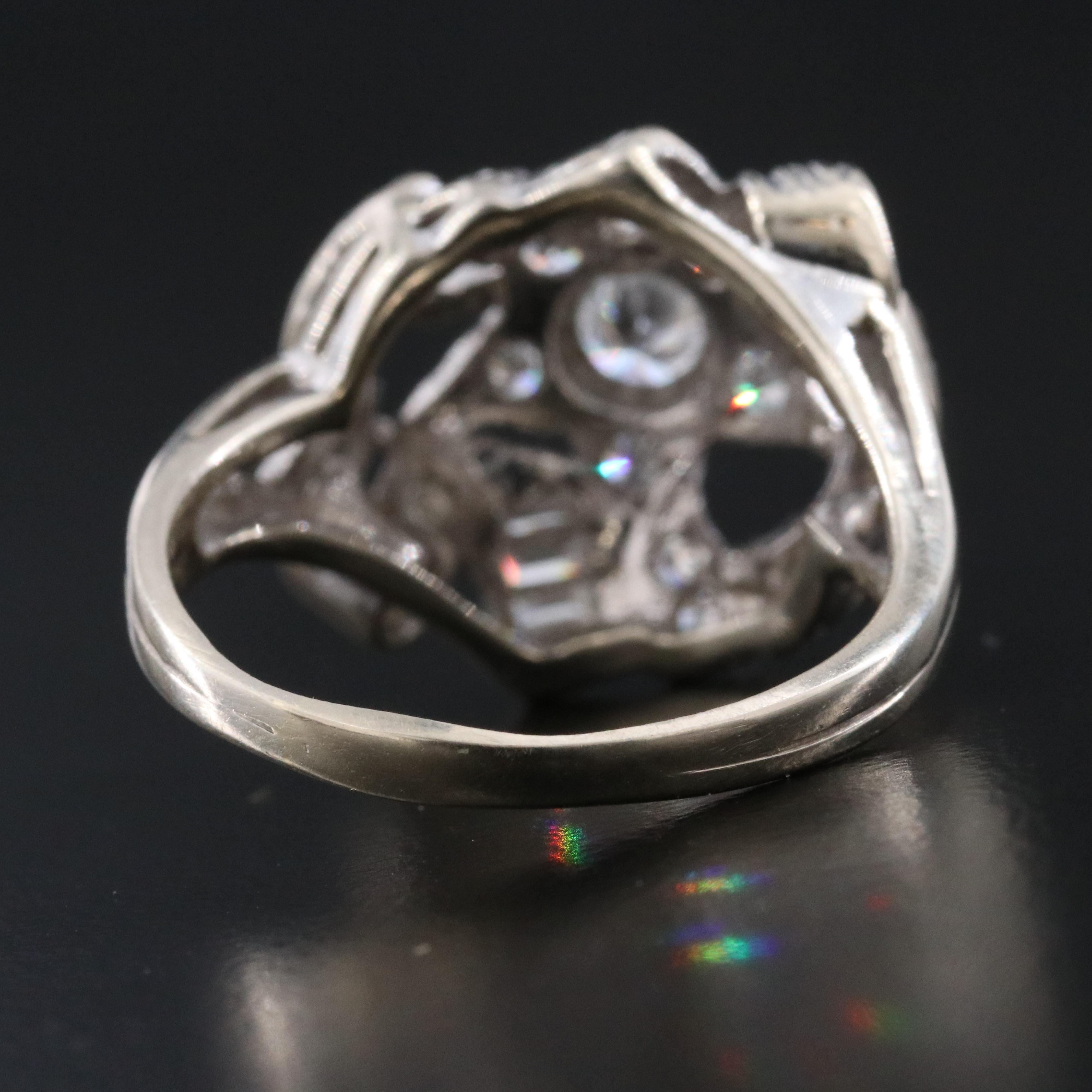 Vintage 14K 1.05 CTW Eastern Star Diamond Ring