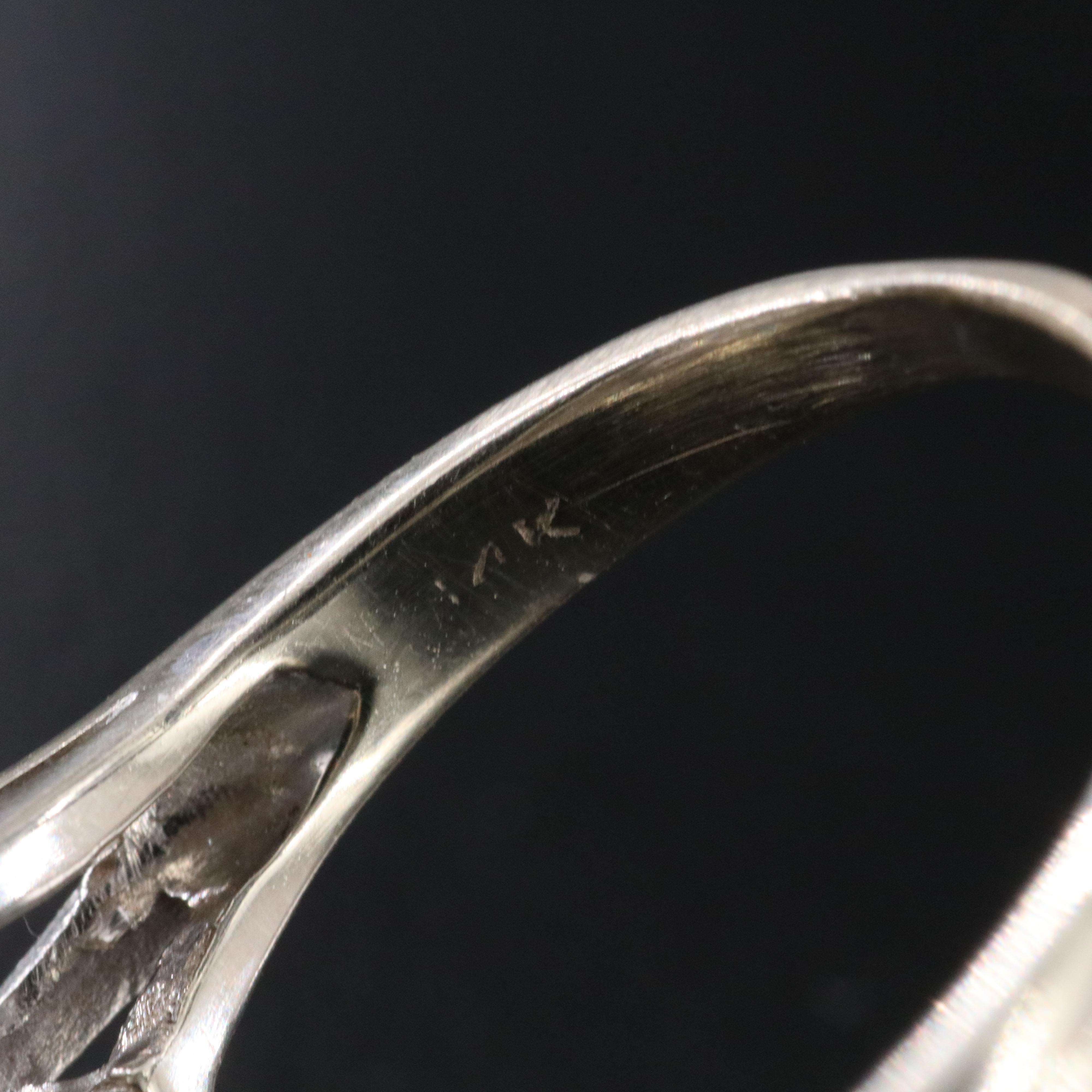 Vintage 14K 1.05 CTW Eastern Star Diamond Ring