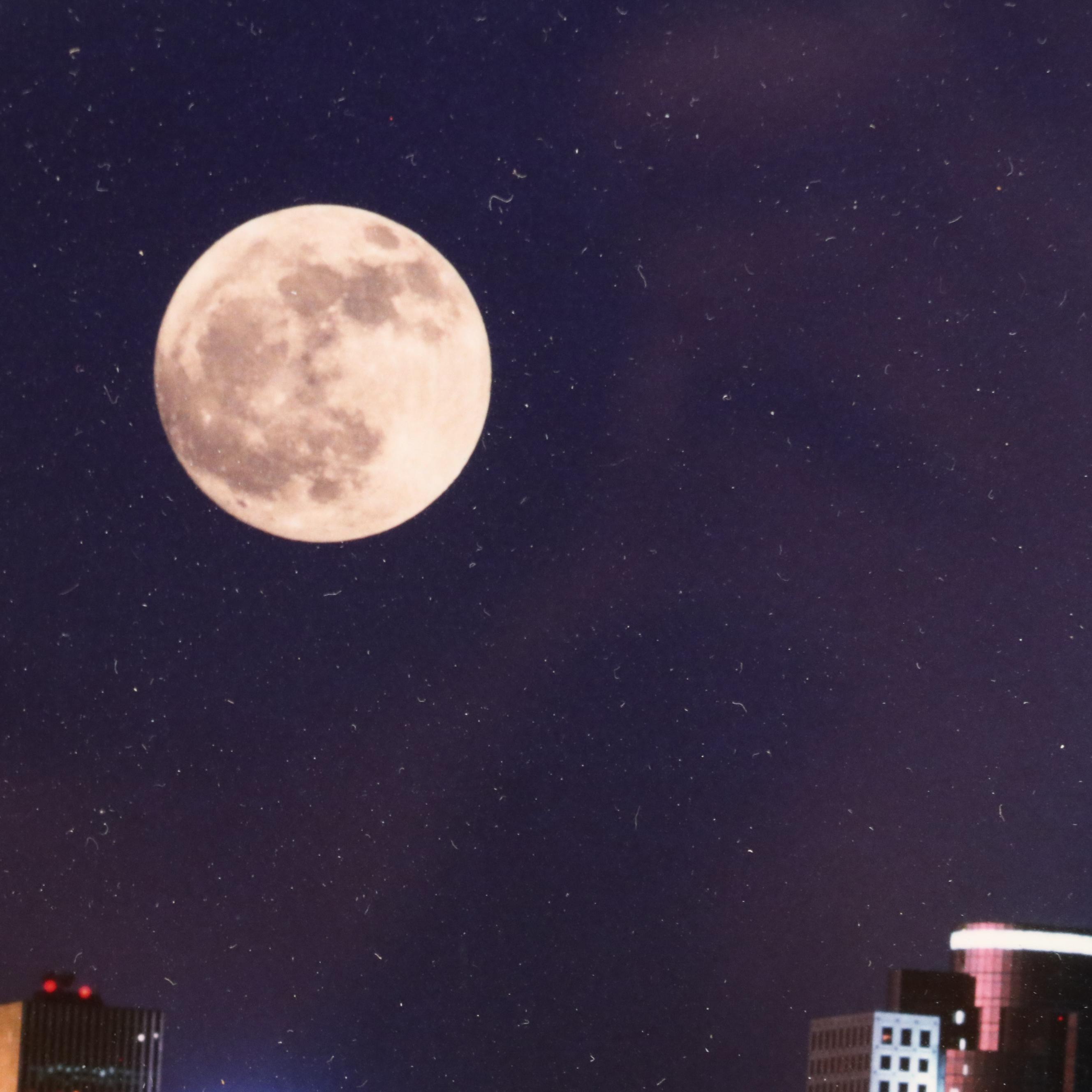 J. Miles Wolf Color Photograph of Nocturne Cincinnati Skyline, 2002