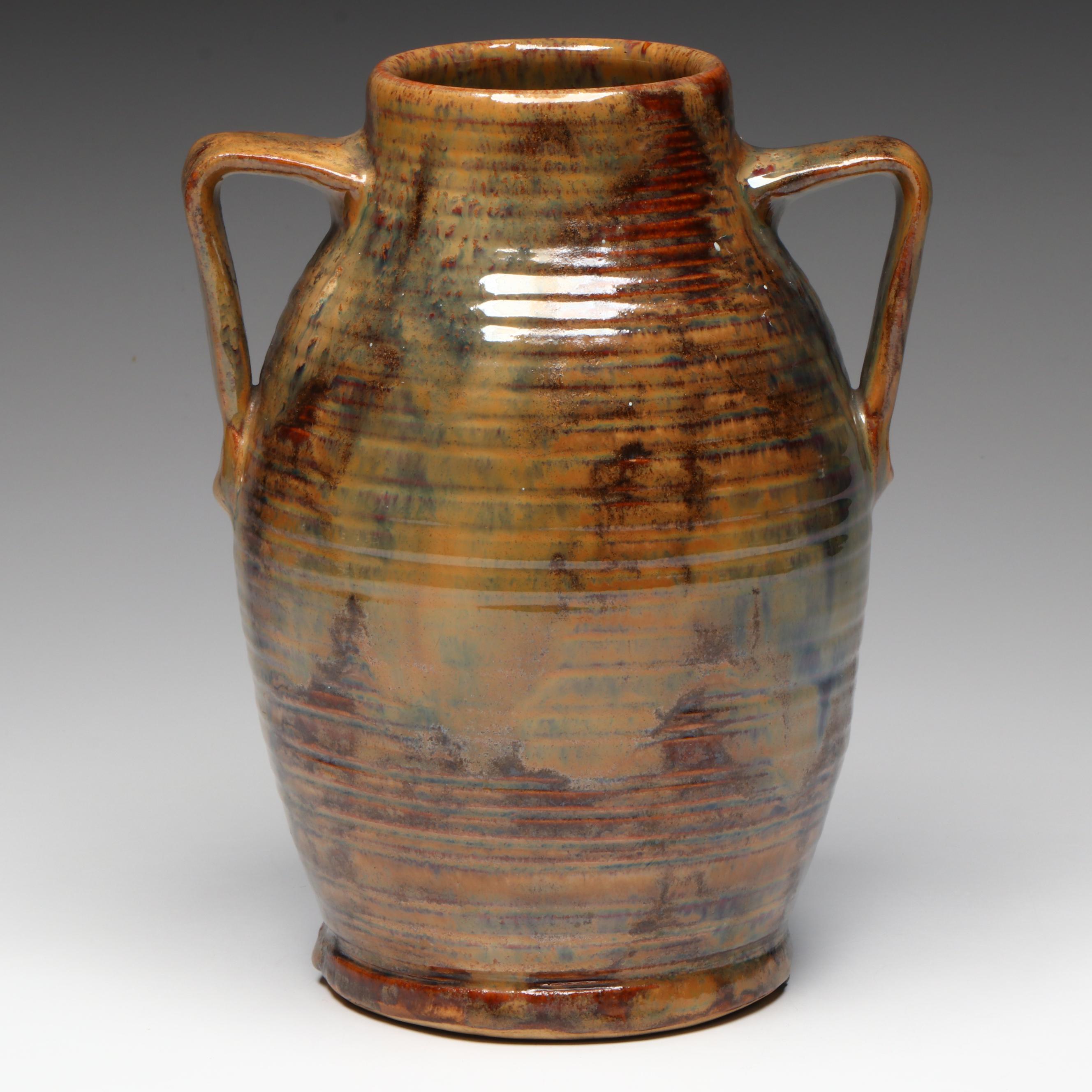 Antique Fulper Pottery Colonial Ware Vase, Early 20th Century