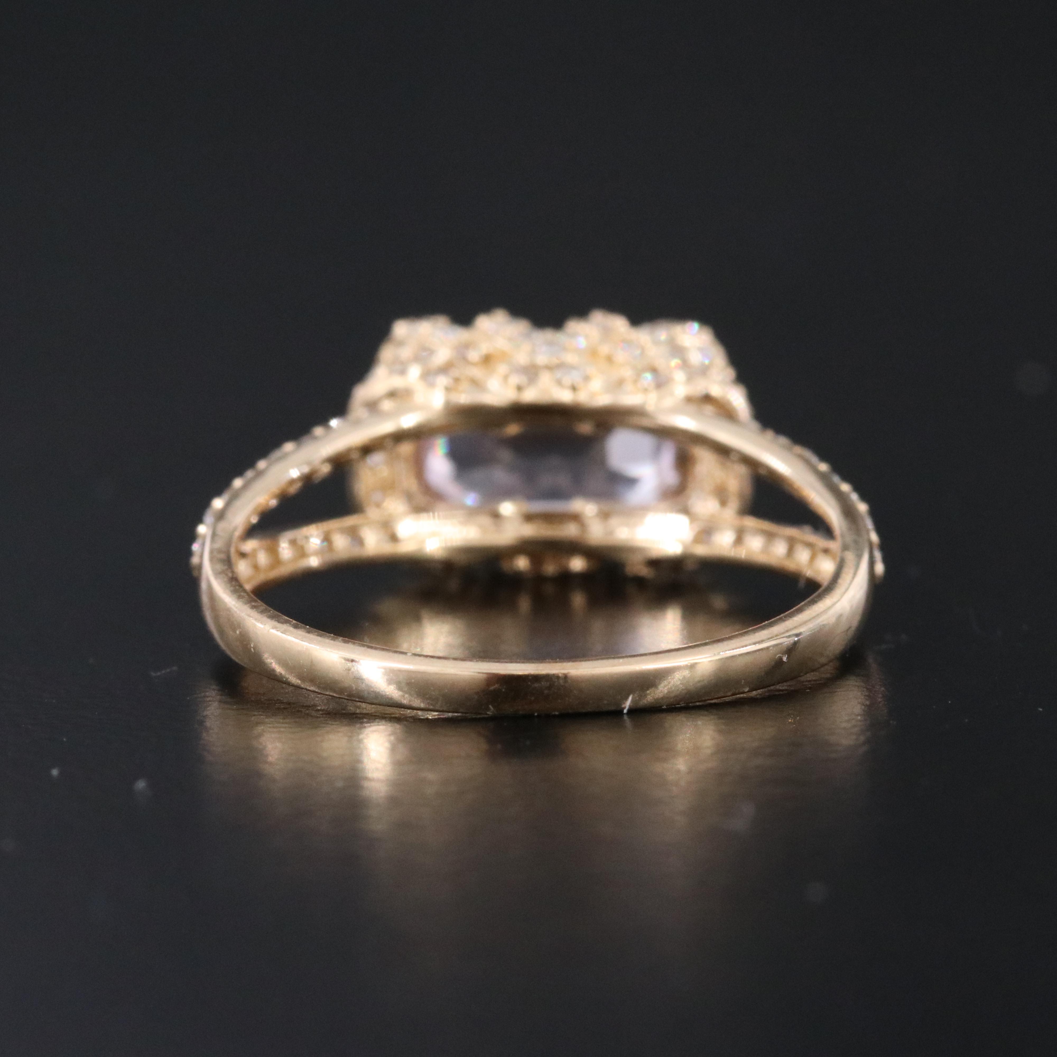 14K Morganite and Diamond Ring