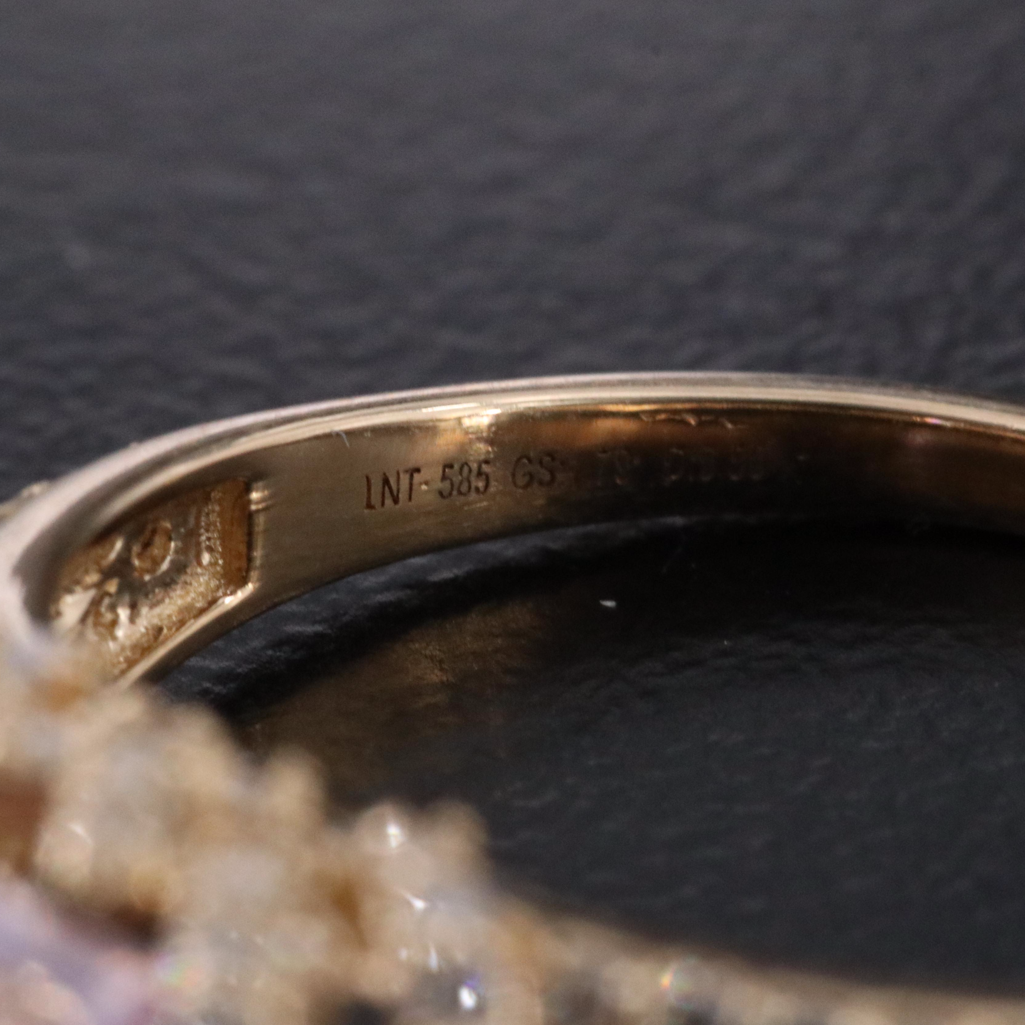 14K Morganite and Diamond Ring