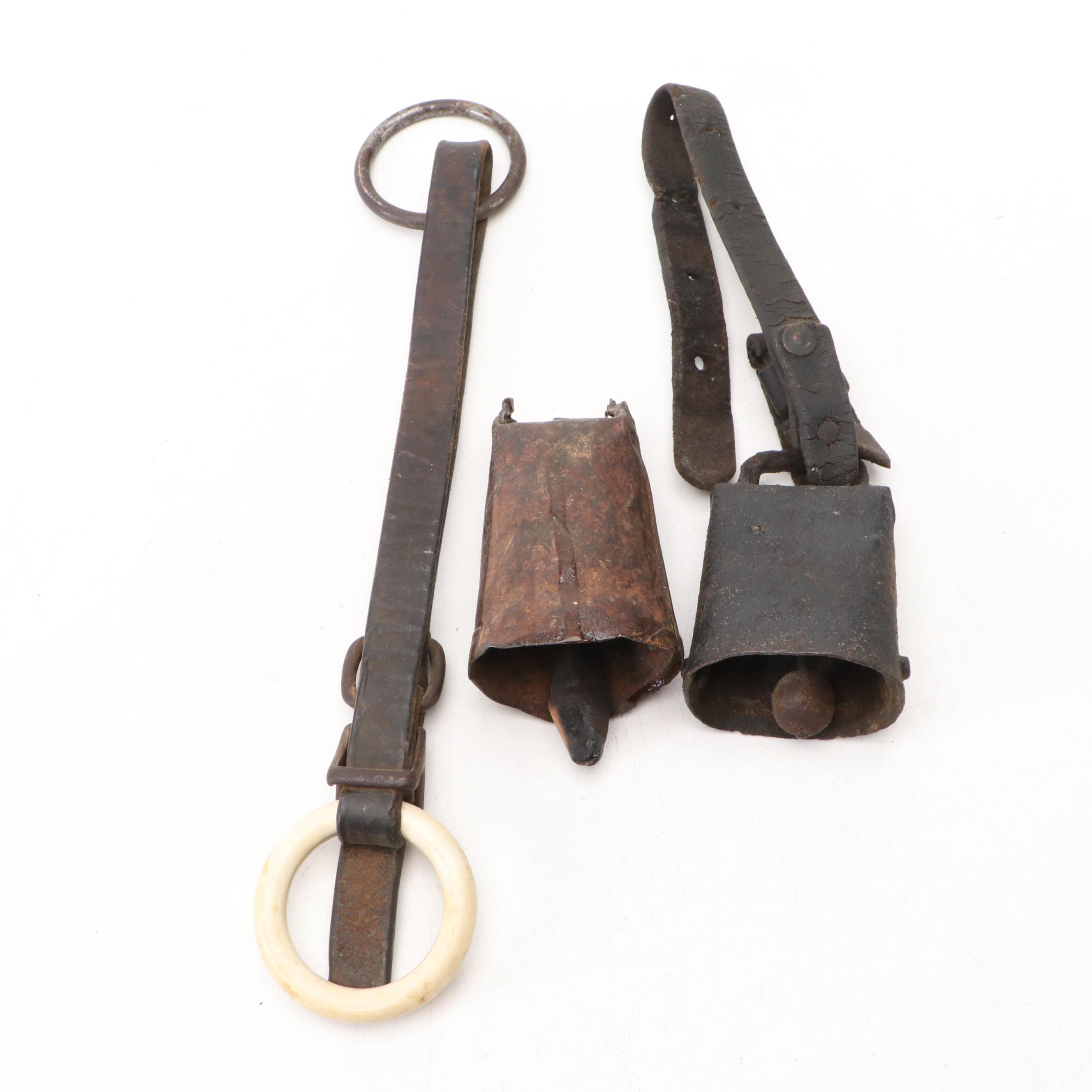 Livestock Bells, Horseshoes, Harness Straps and More, Antique