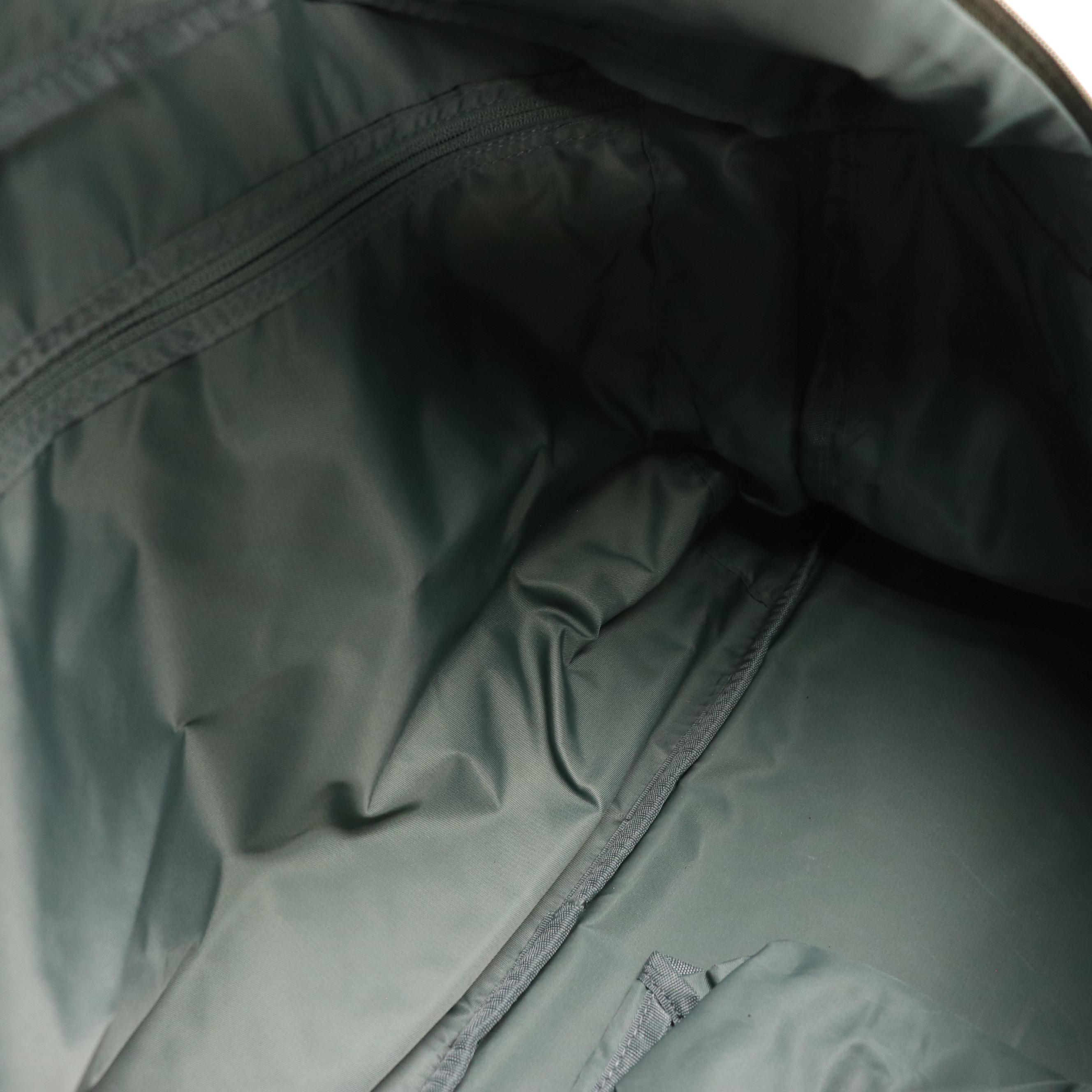 Abercrombie & Kent Travel Duffel Bags in Olive Green Nylon and Brown Leather