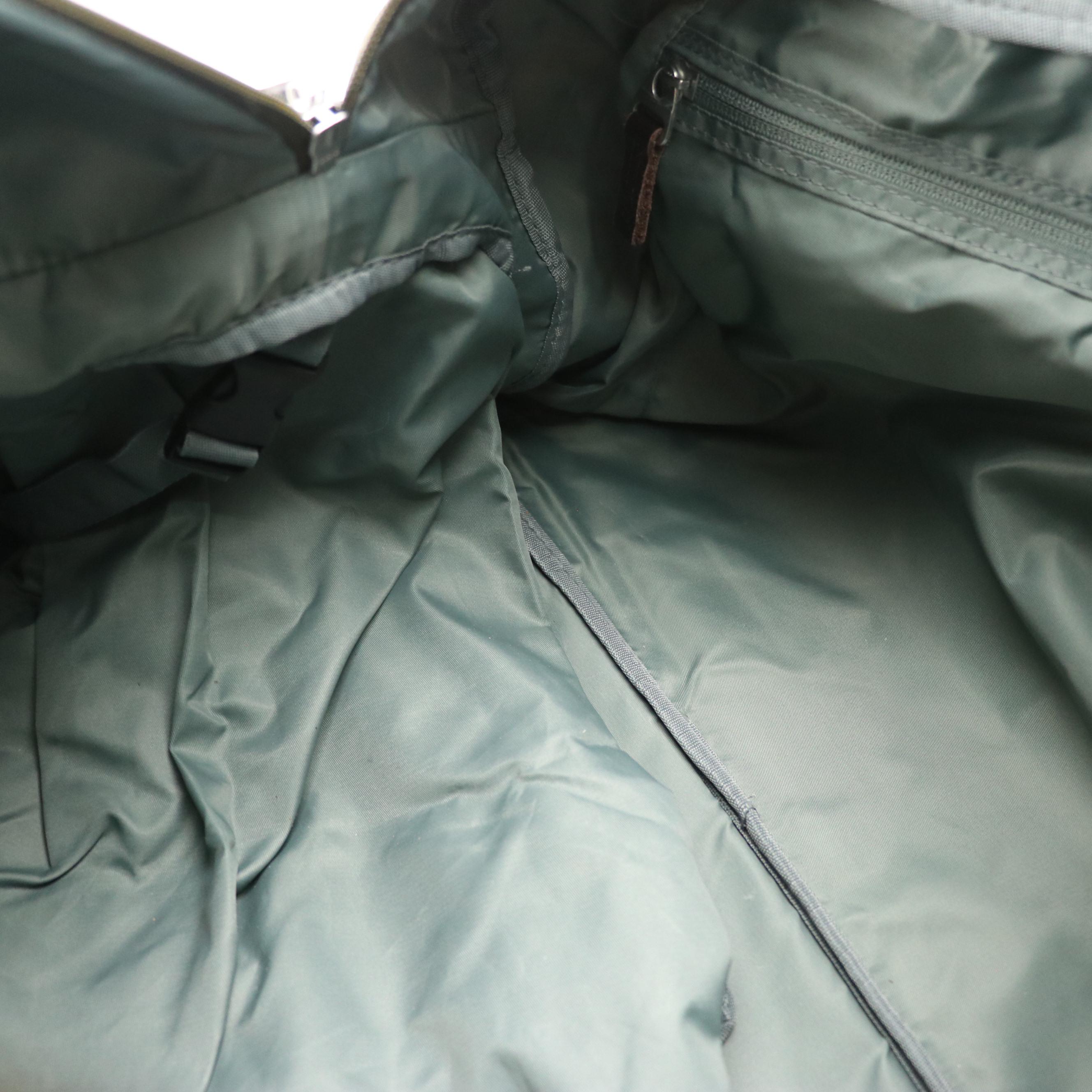 Abercrombie & Kent Travel Duffel Bags in Olive Green Nylon and Brown Leather