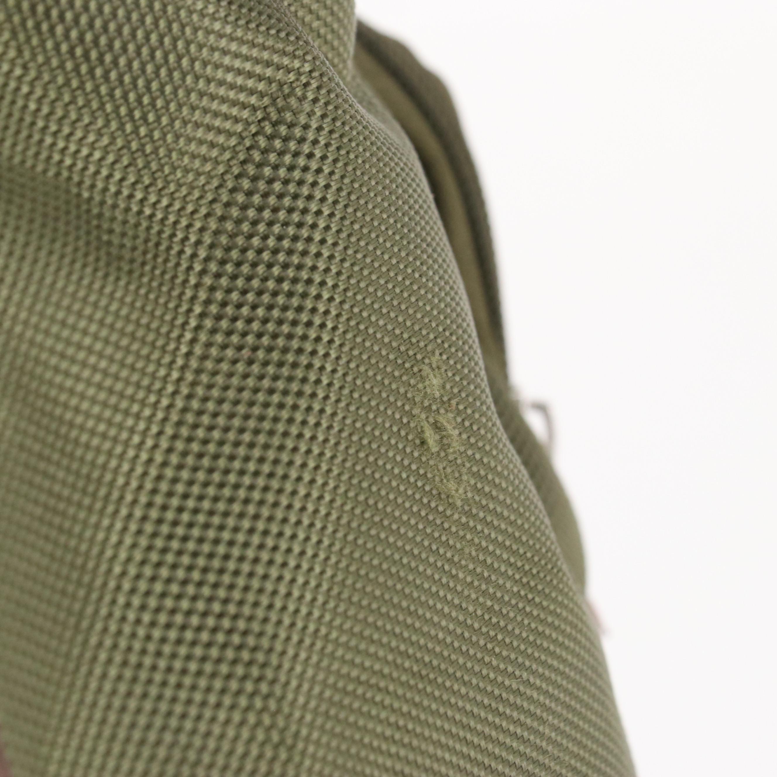 Abercrombie & Kent Travel Duffel Bags in Olive Green Nylon and Brown Leather