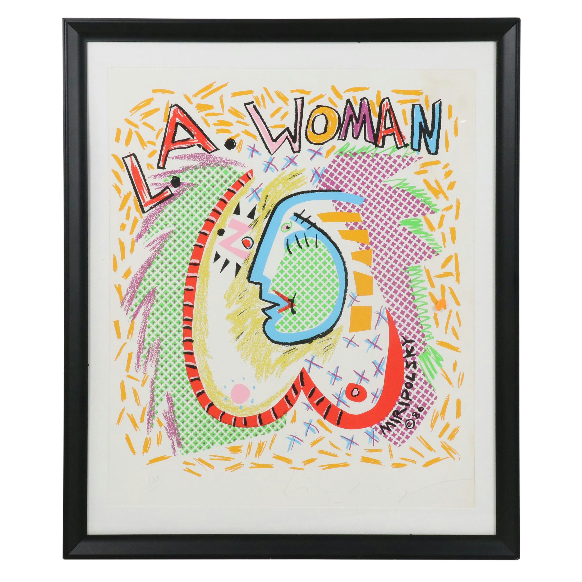 Andre Miripolsky Serigraph on Paper "L.A. Woman," 1986
