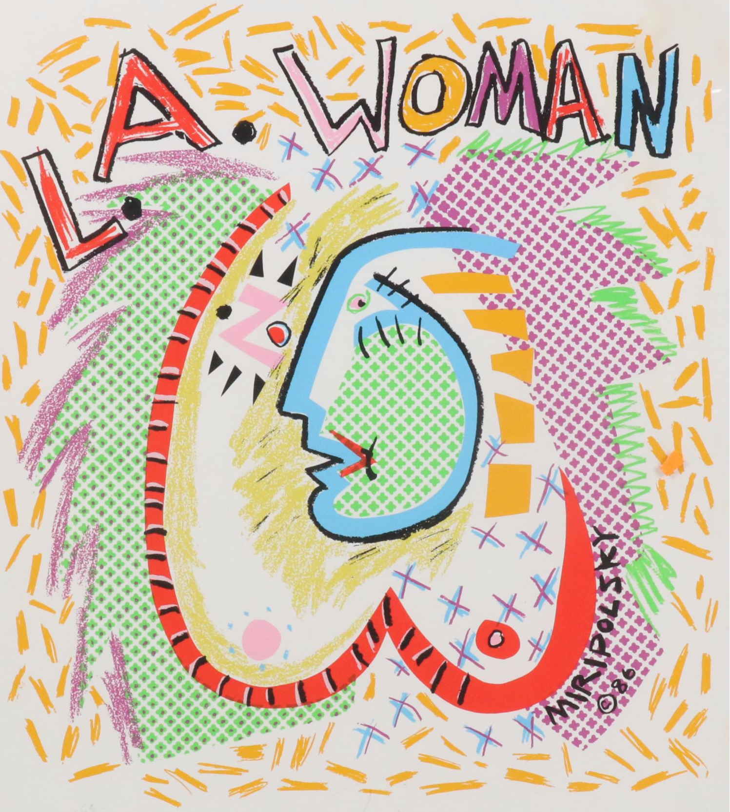 Andre Miripolsky Serigraph on Paper "L.A. Woman," 1986