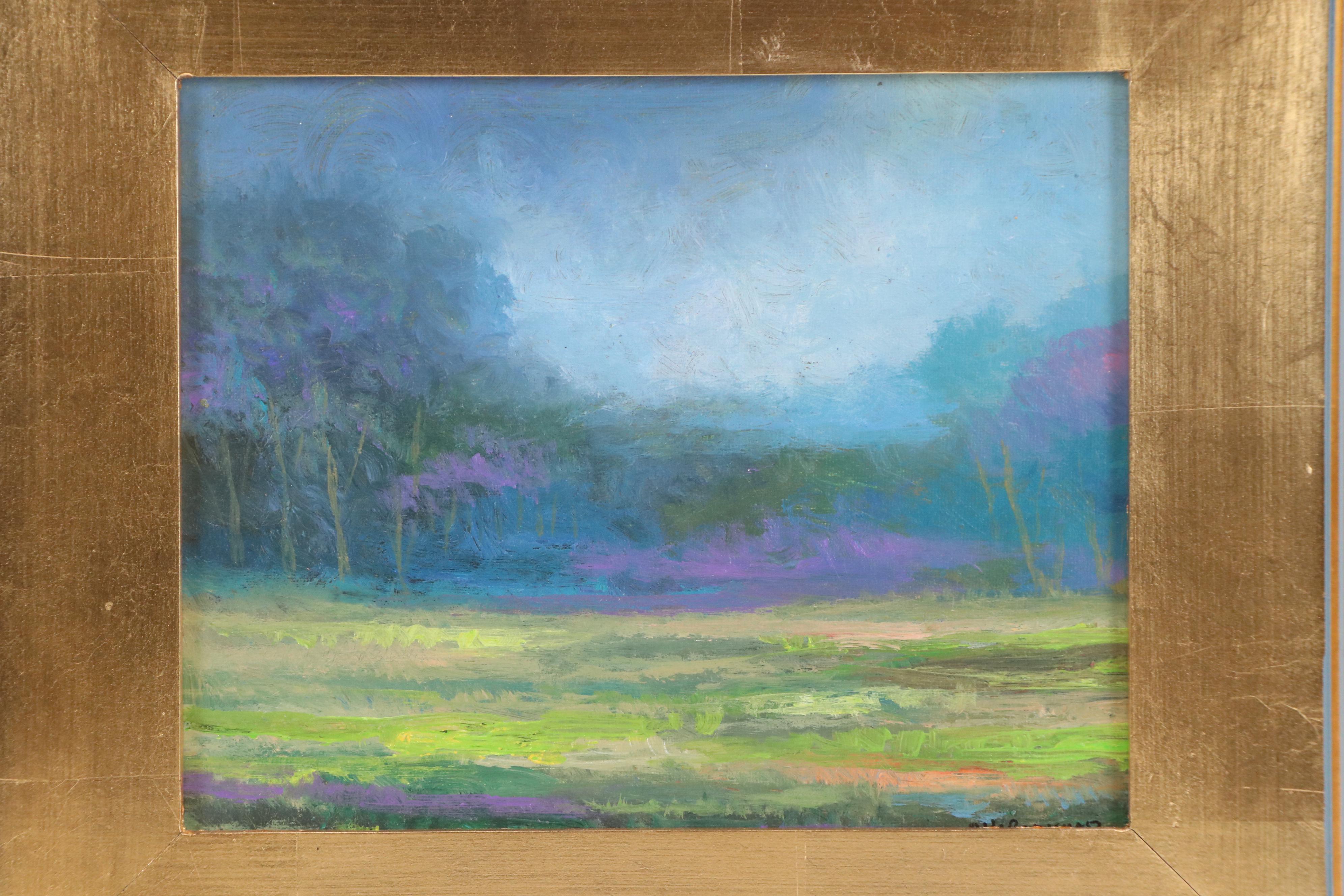 Misty Landscape Oil Painting, 21st Century