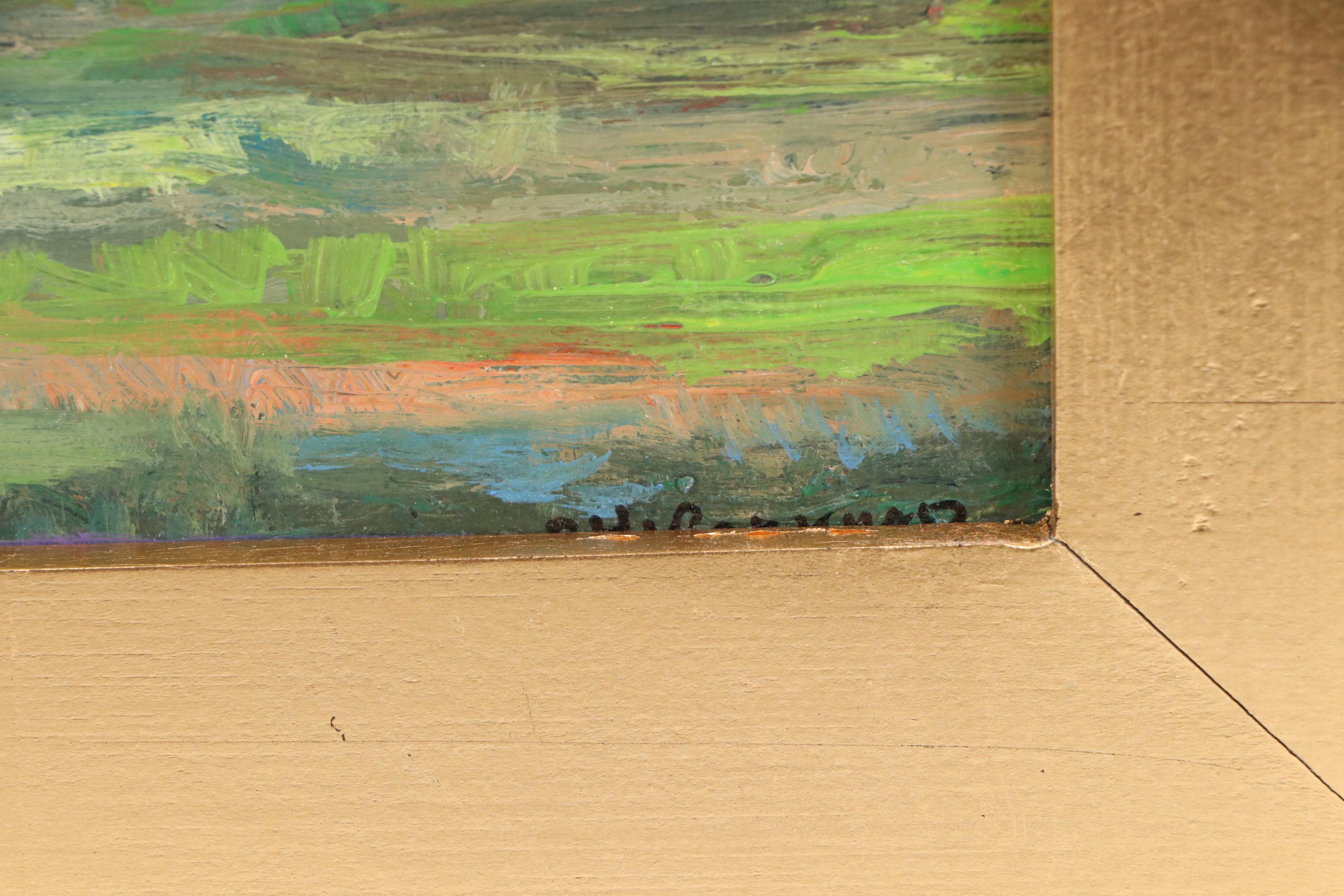 Misty Landscape Oil Painting, 21st Century