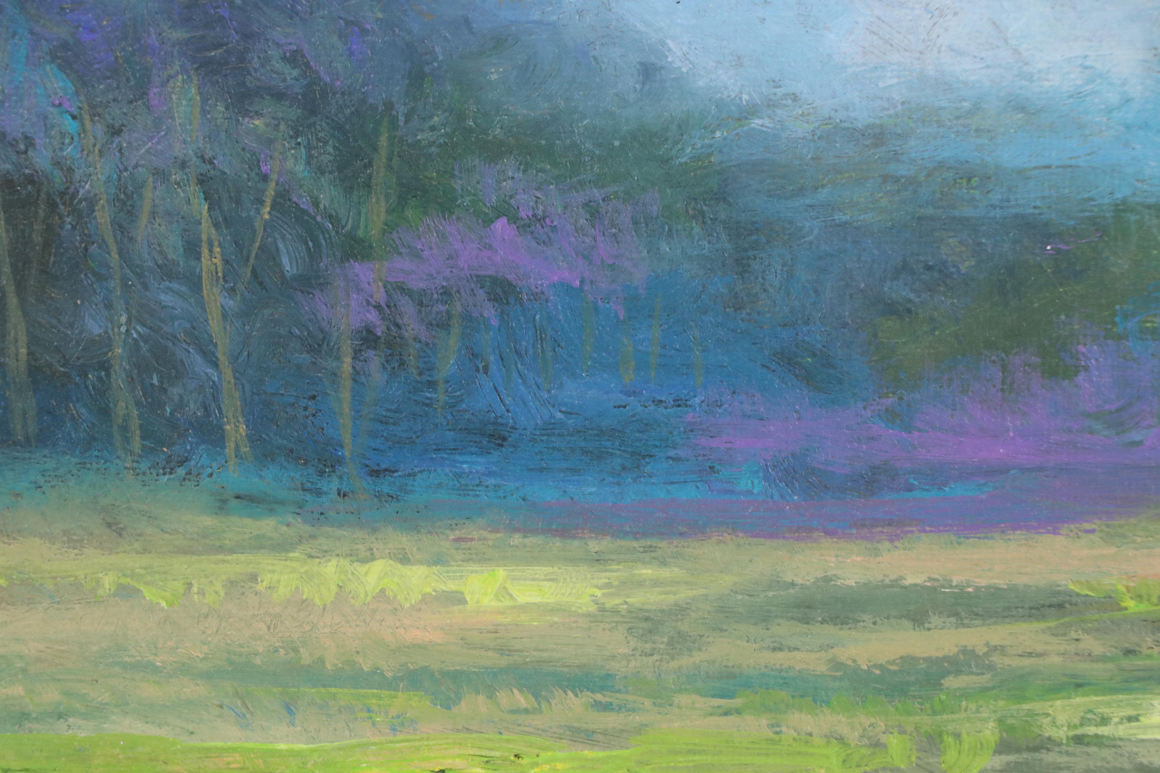 Misty Landscape Oil Painting, 21st Century