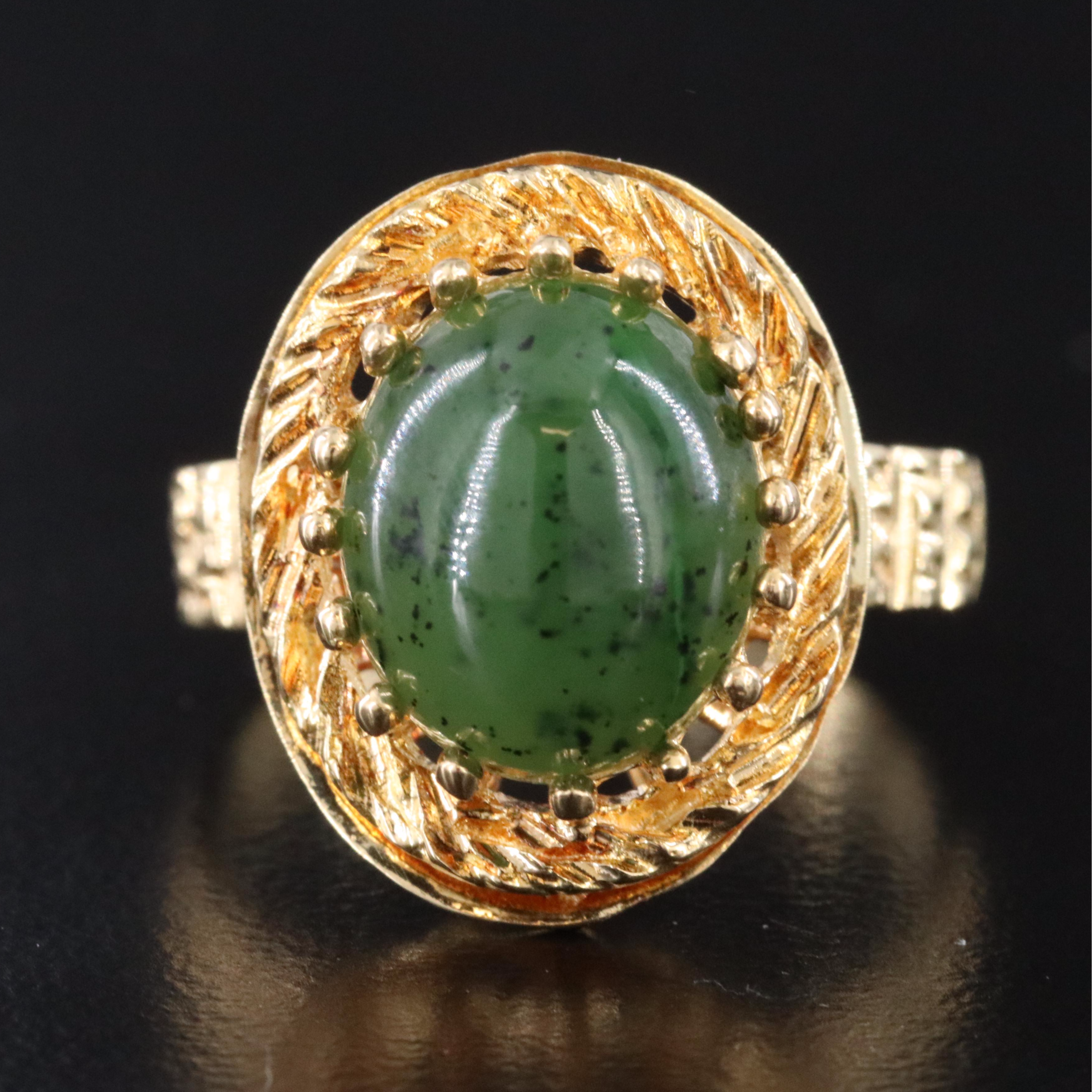18K Nephrite Ring