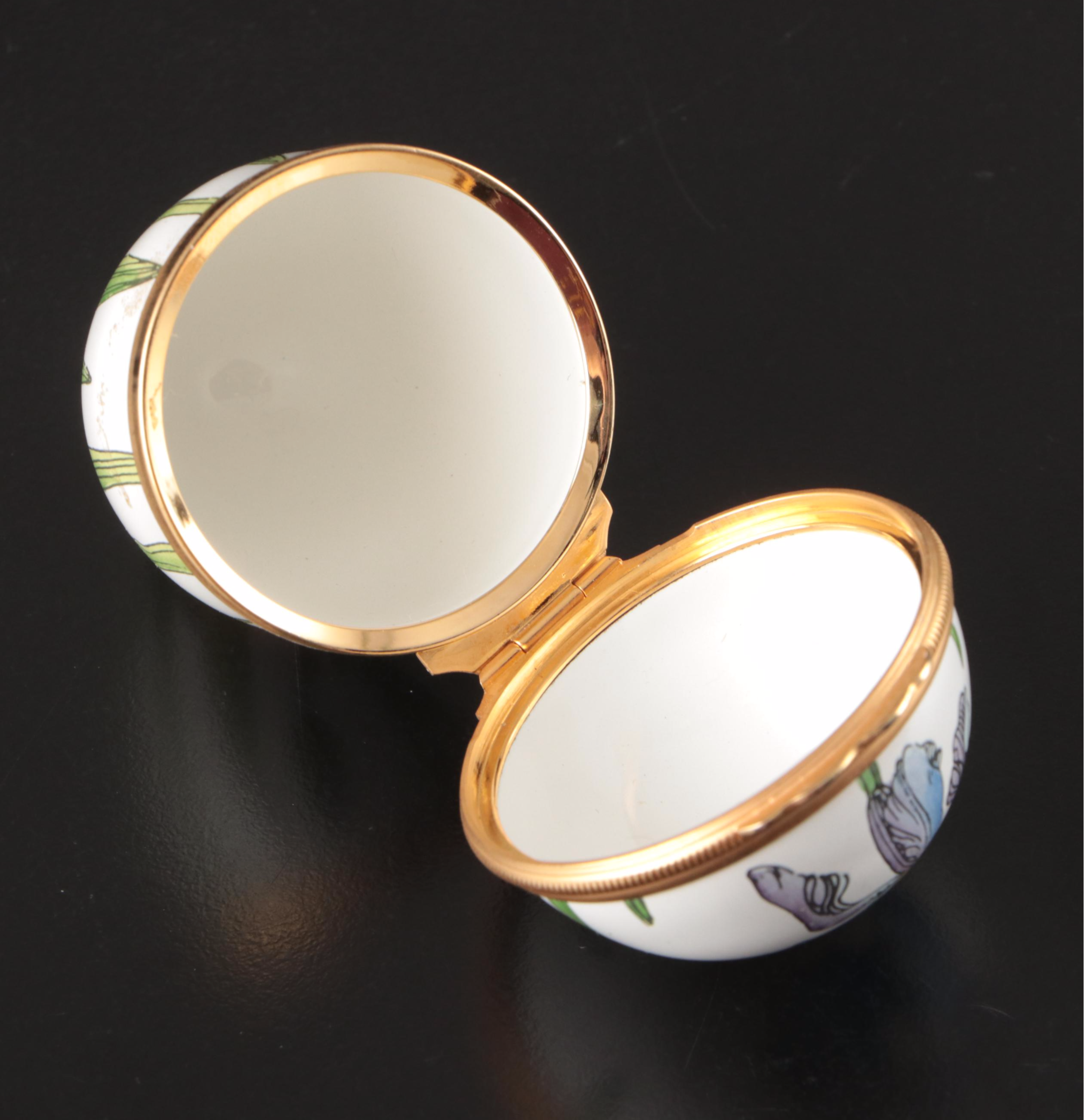 Philippe Deshoulières Floral Decorative Box with Other Floral Egg Decorative Box