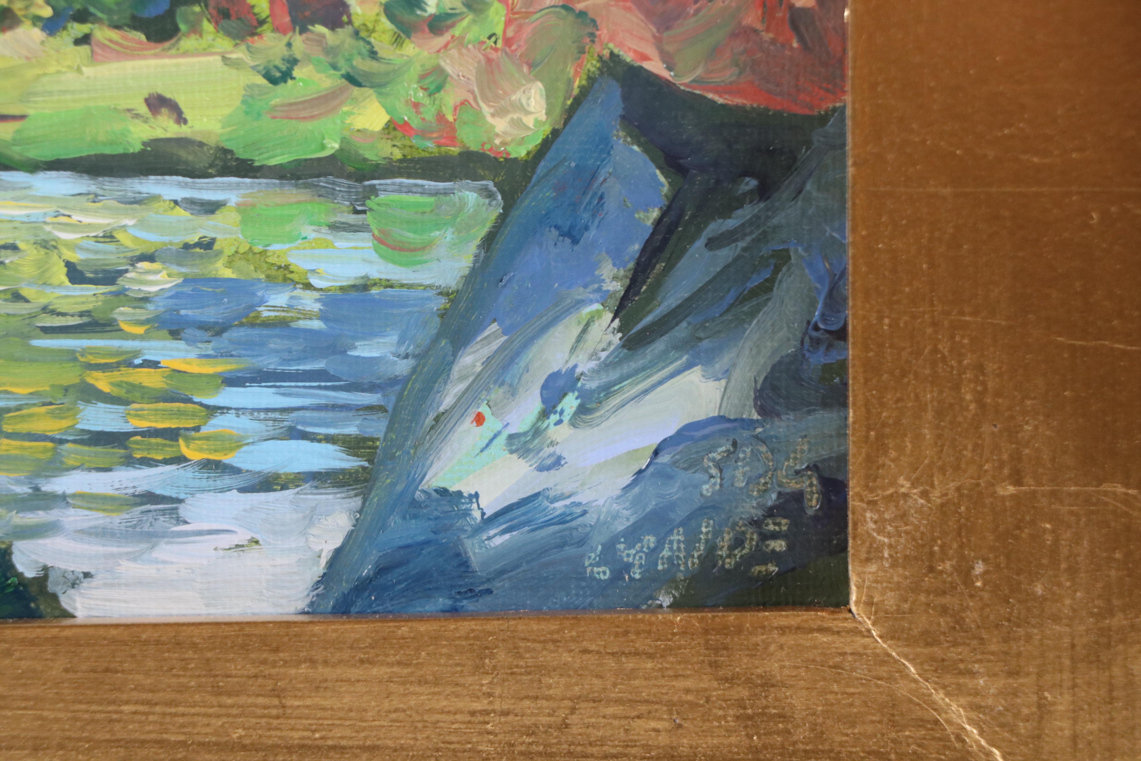 Taylor J. Lynde River Landscape Oil Painting, 21st Century