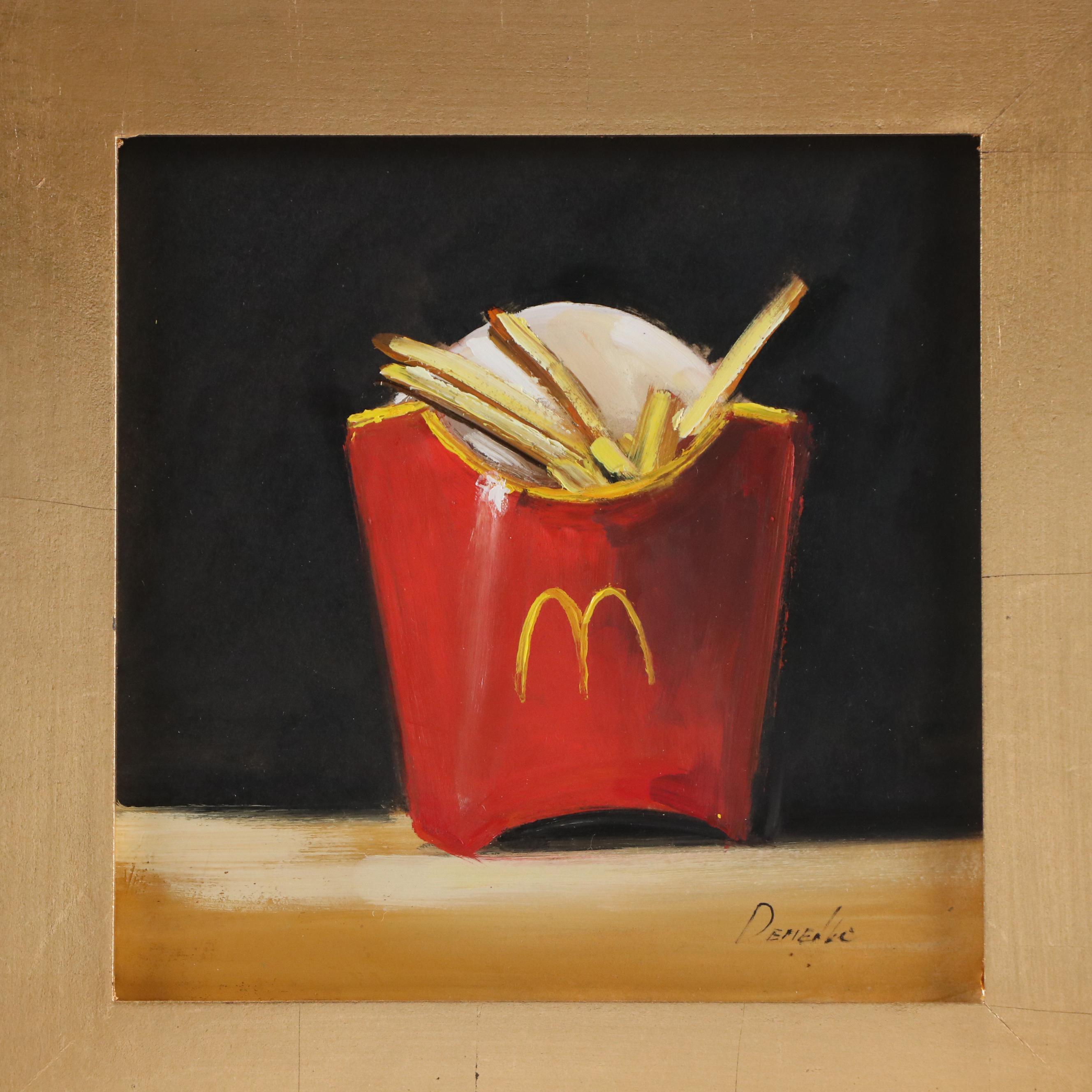 Natalia Demenko Still Life Oil Painting of McDonald's Fries, 21st Century