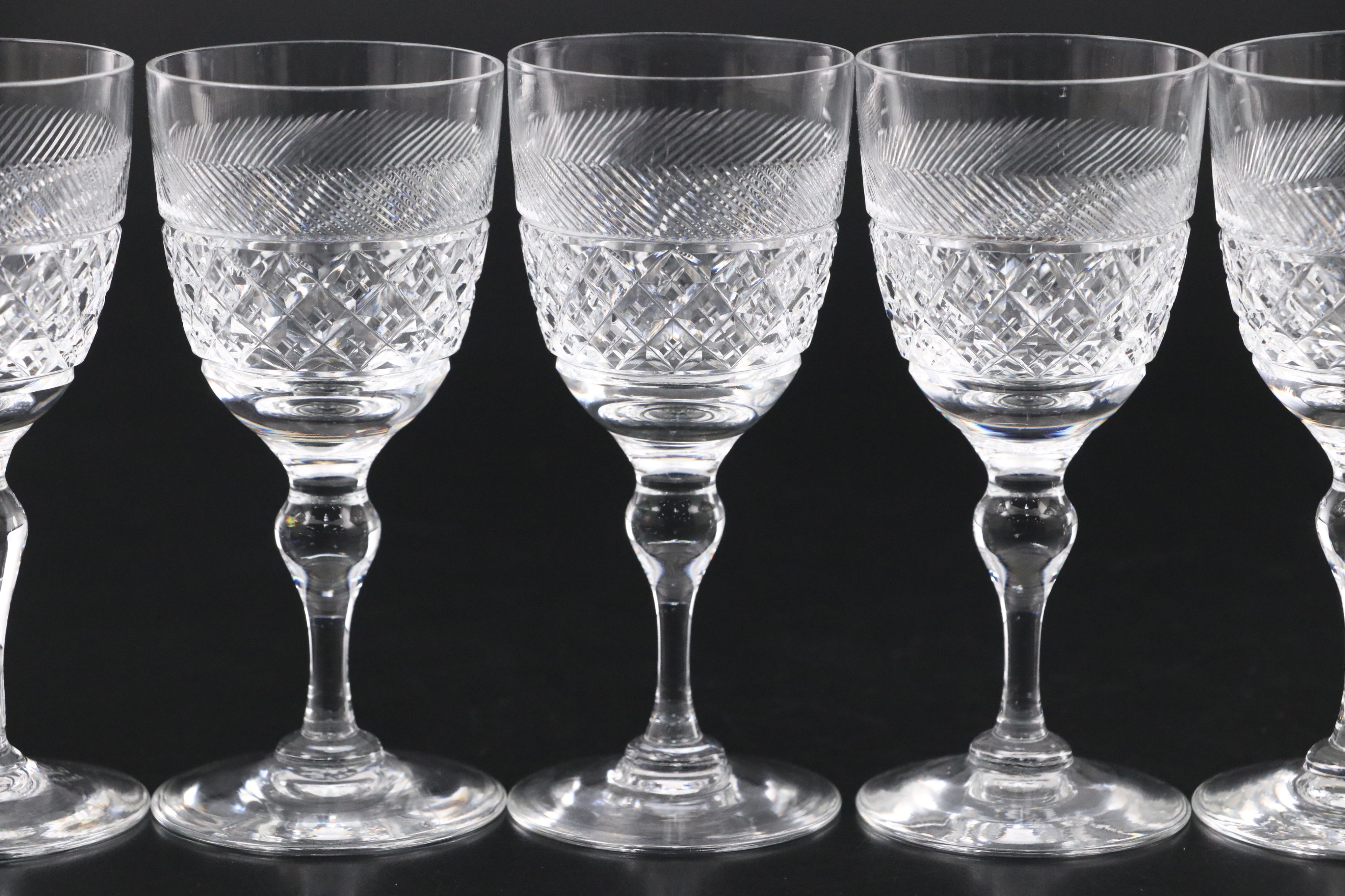 Webb English Crystal Cordial Glasses