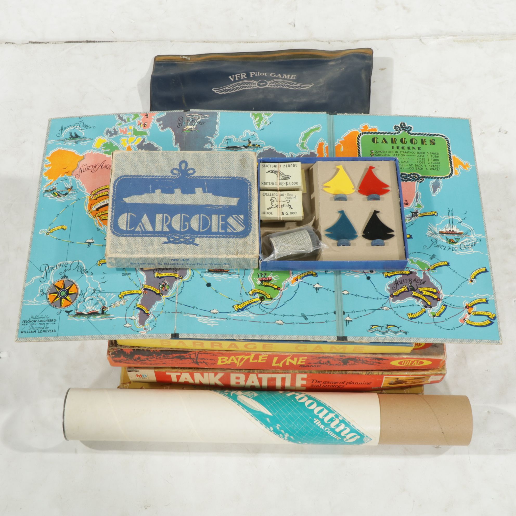 Milton Bradley "Tank Battle", Ideal "Battle Line" and More Board Games