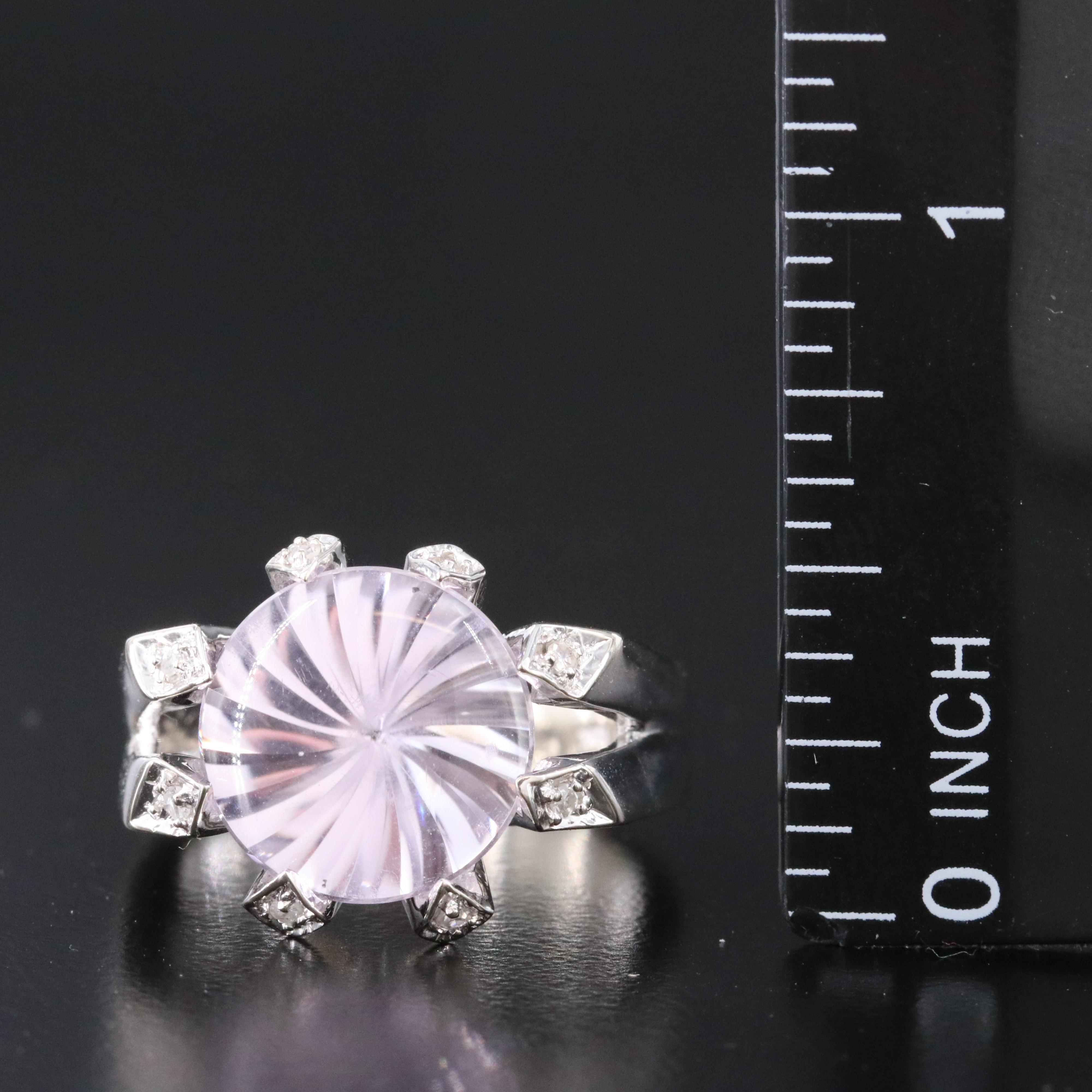 10K Amethyst and Diamond Ring