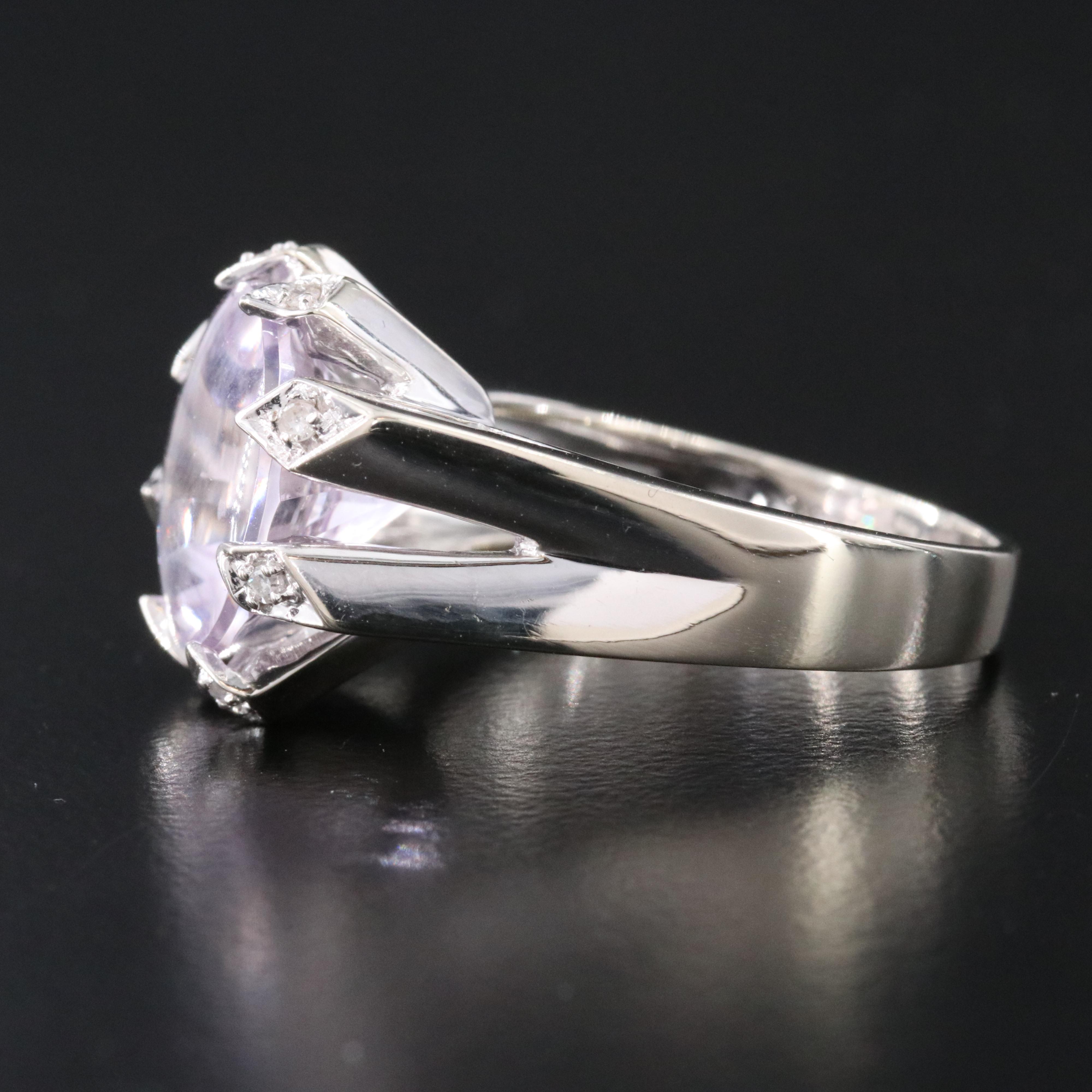 10K Amethyst and Diamond Ring