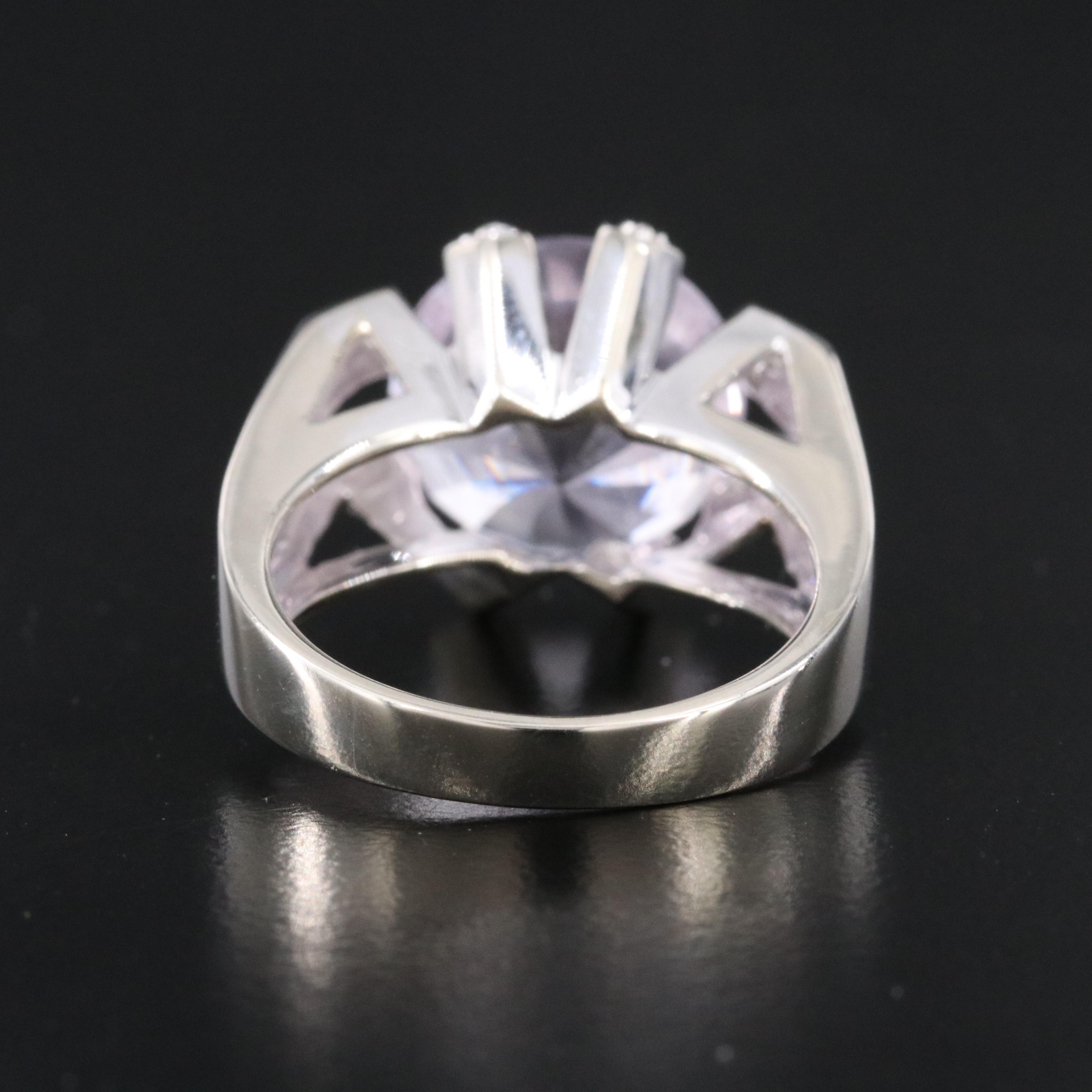 10K Amethyst and Diamond Ring