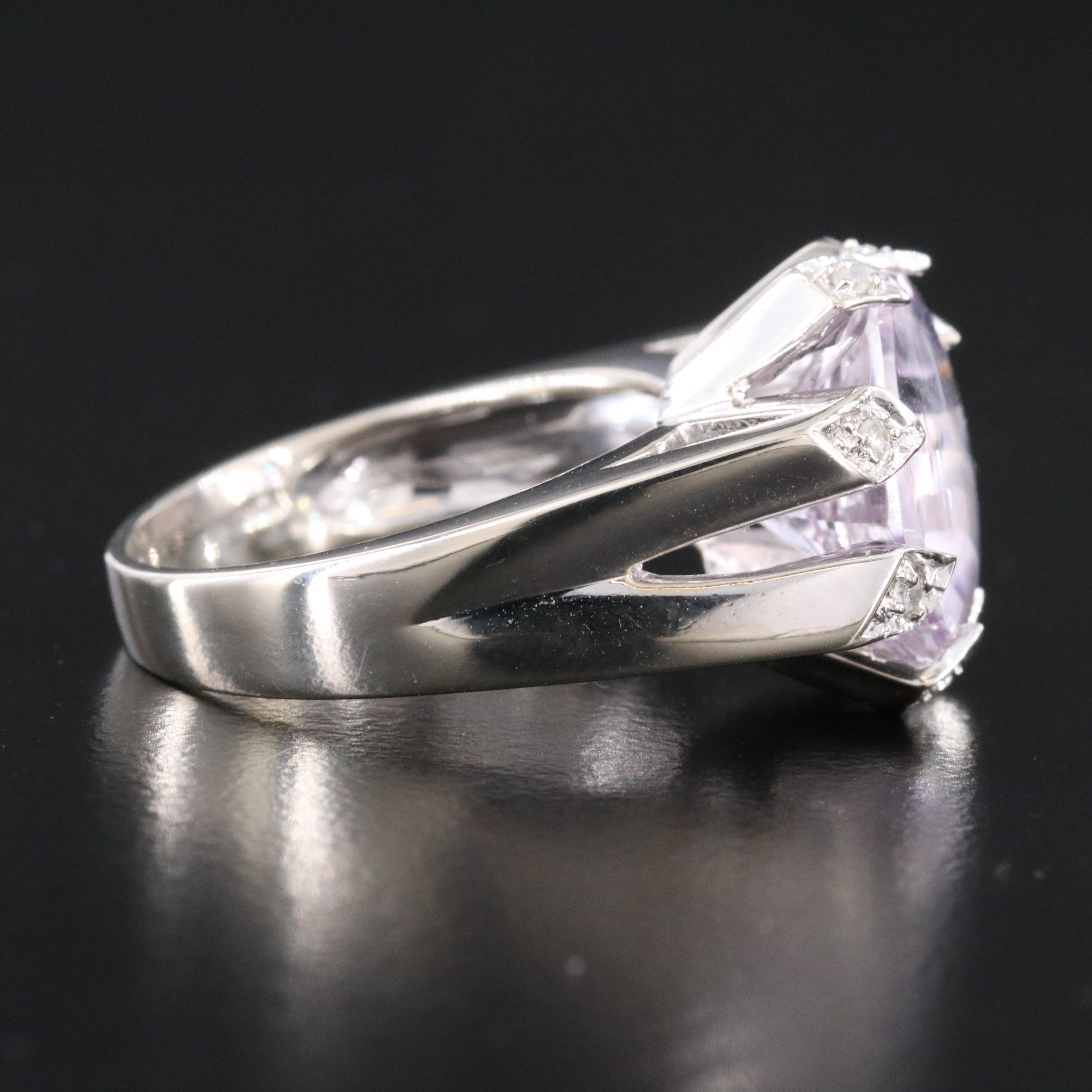 10K Amethyst and Diamond Ring