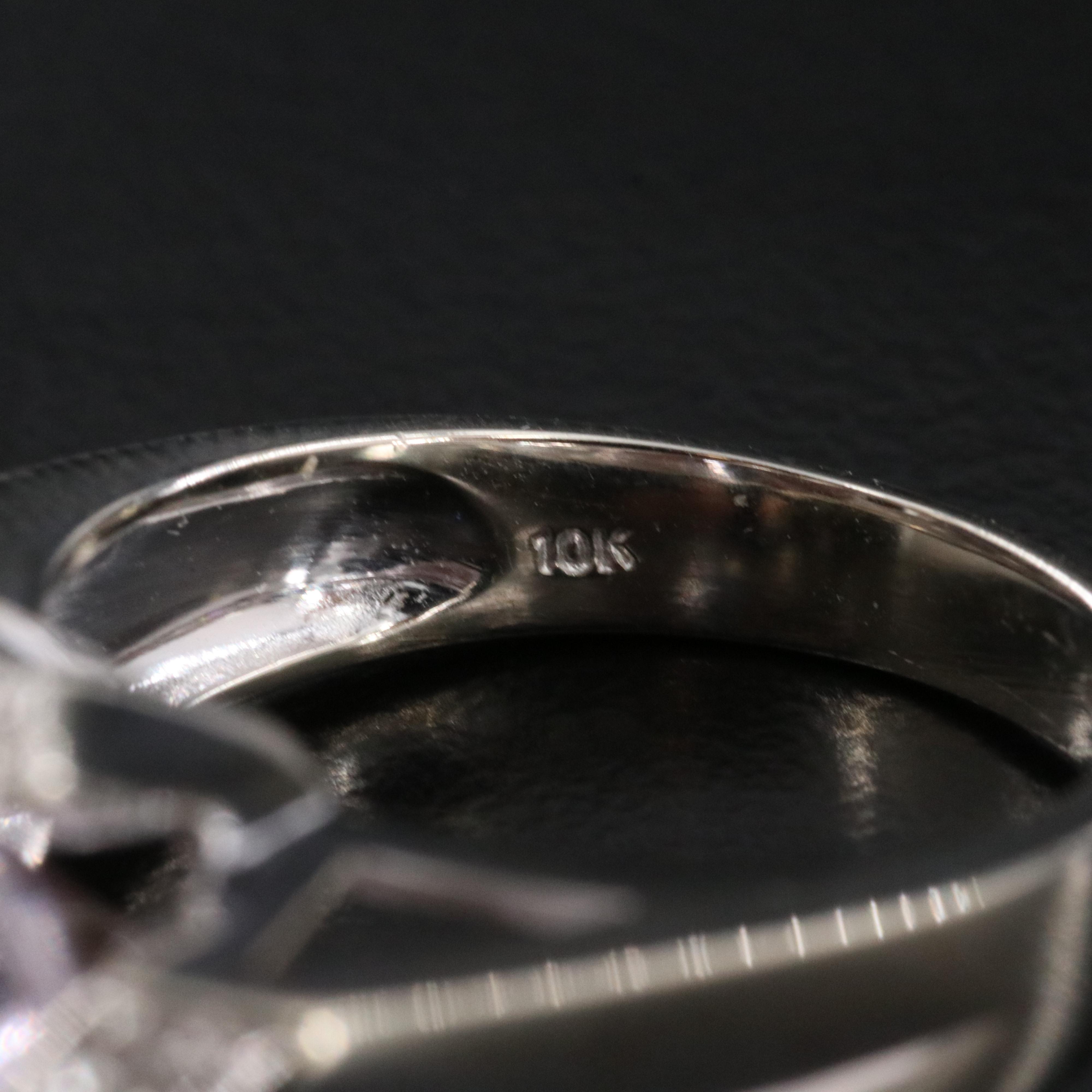 10K Amethyst and Diamond Ring