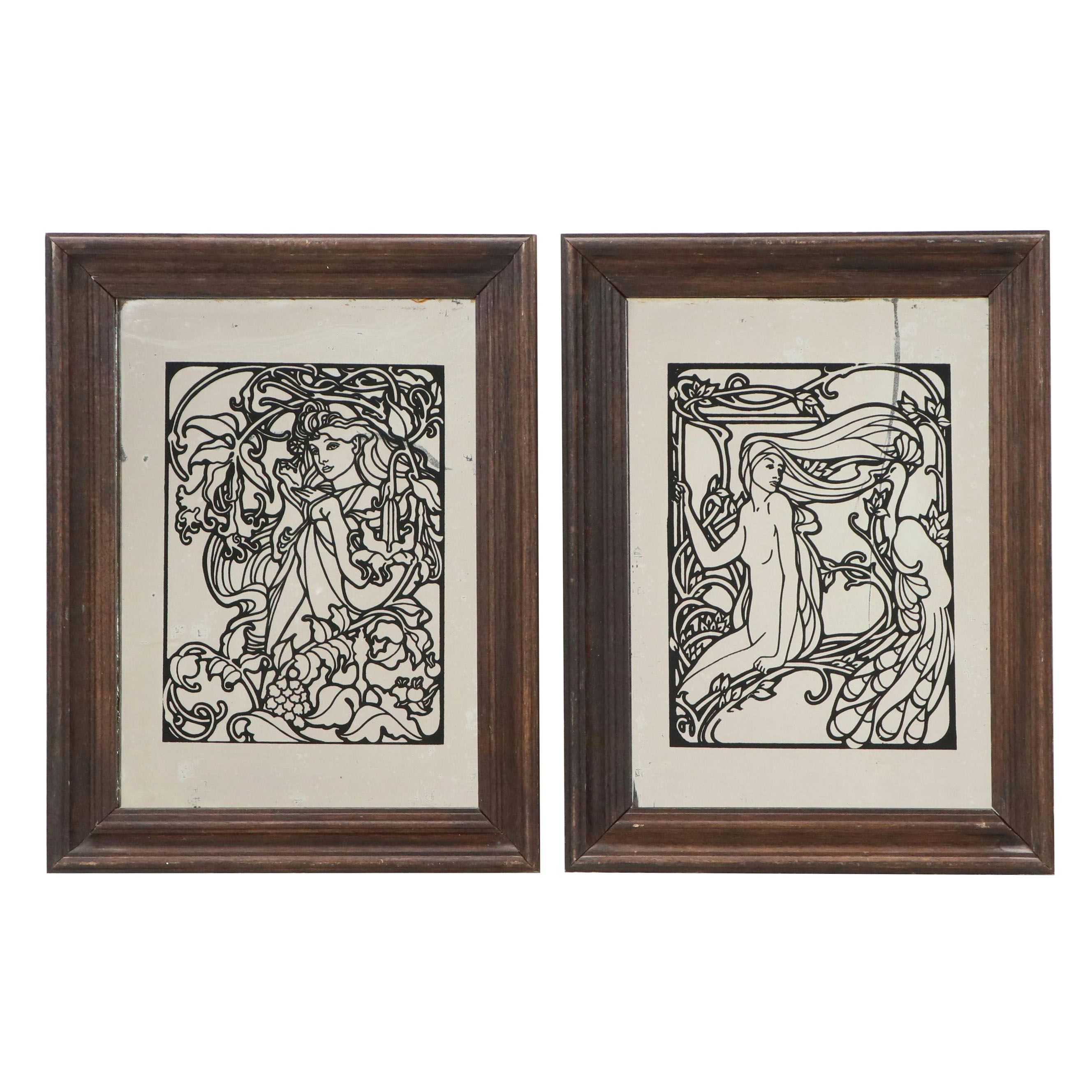 Art Nouveau Style Mirrors