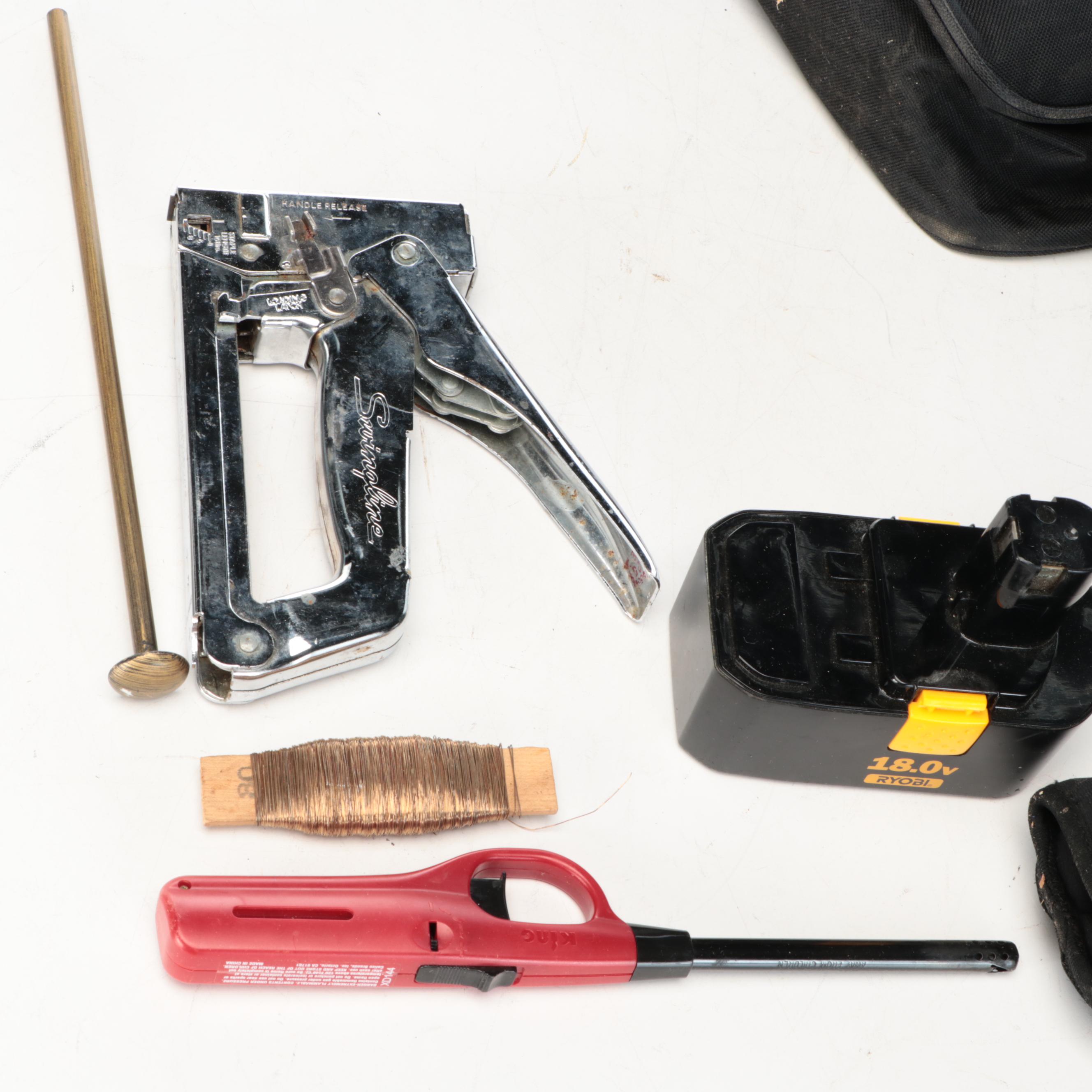 Ryobi 18.0v Drill, Swingline Staple Gun, and More Accessories