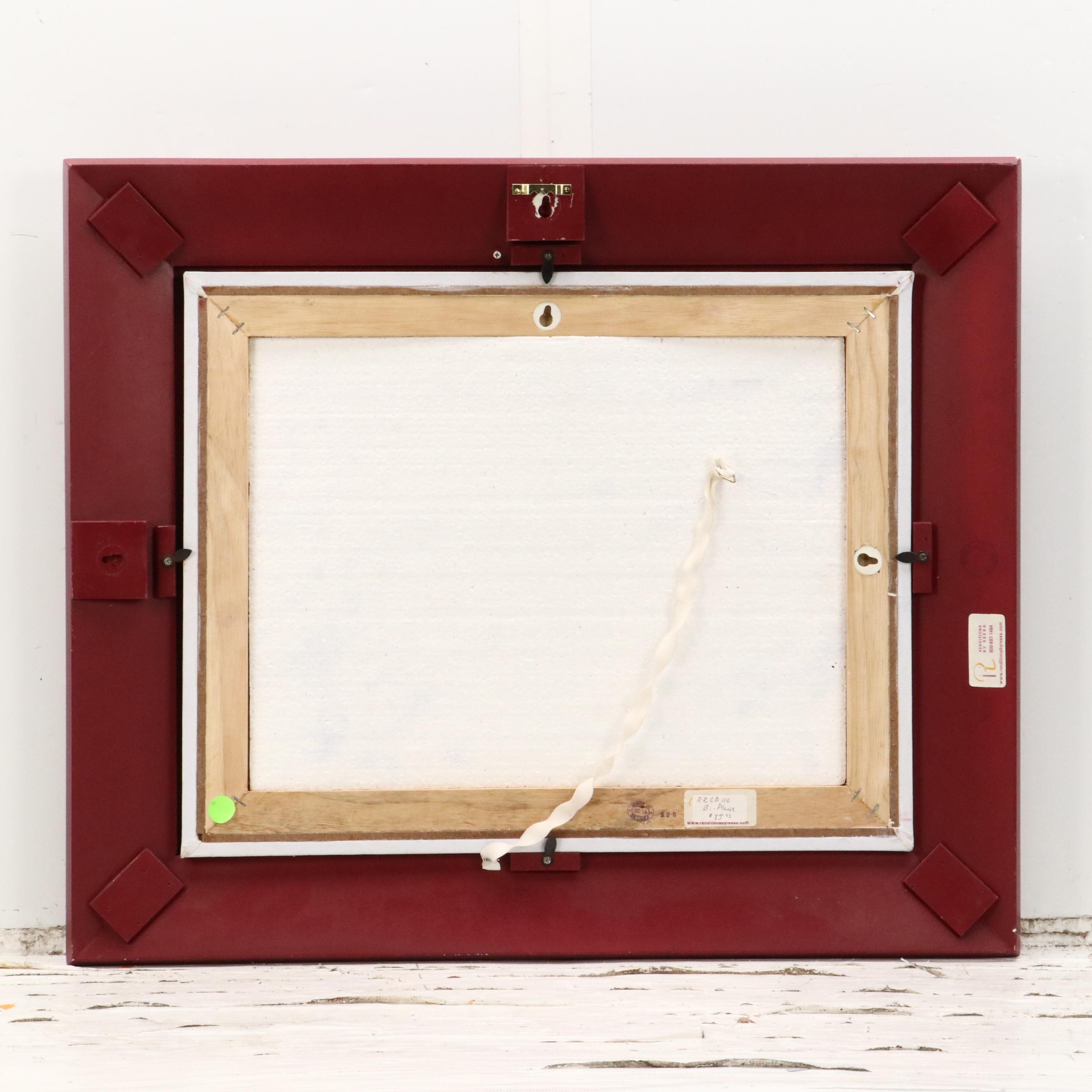 Reesa Qualia Stylized Acrylic Painting "Bi-Plane," 21st Century