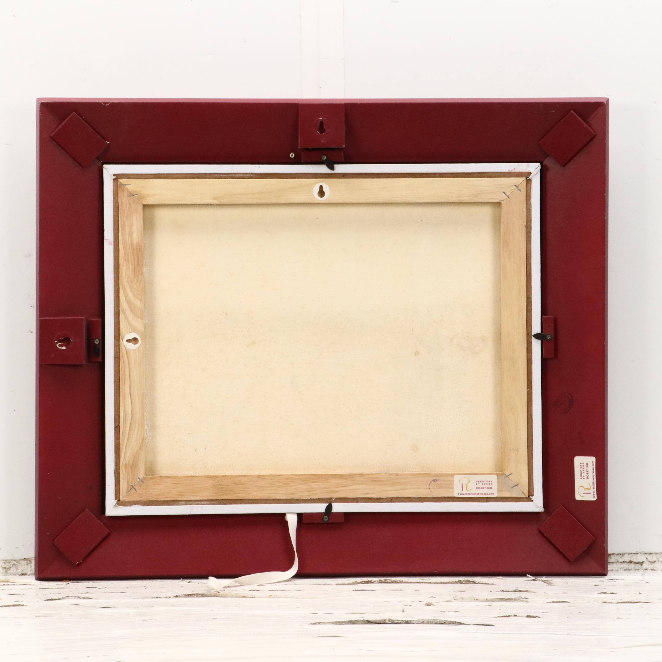 Reesa Qualia Stylized Acrylic Painting "Varsity Gear," 21st Century