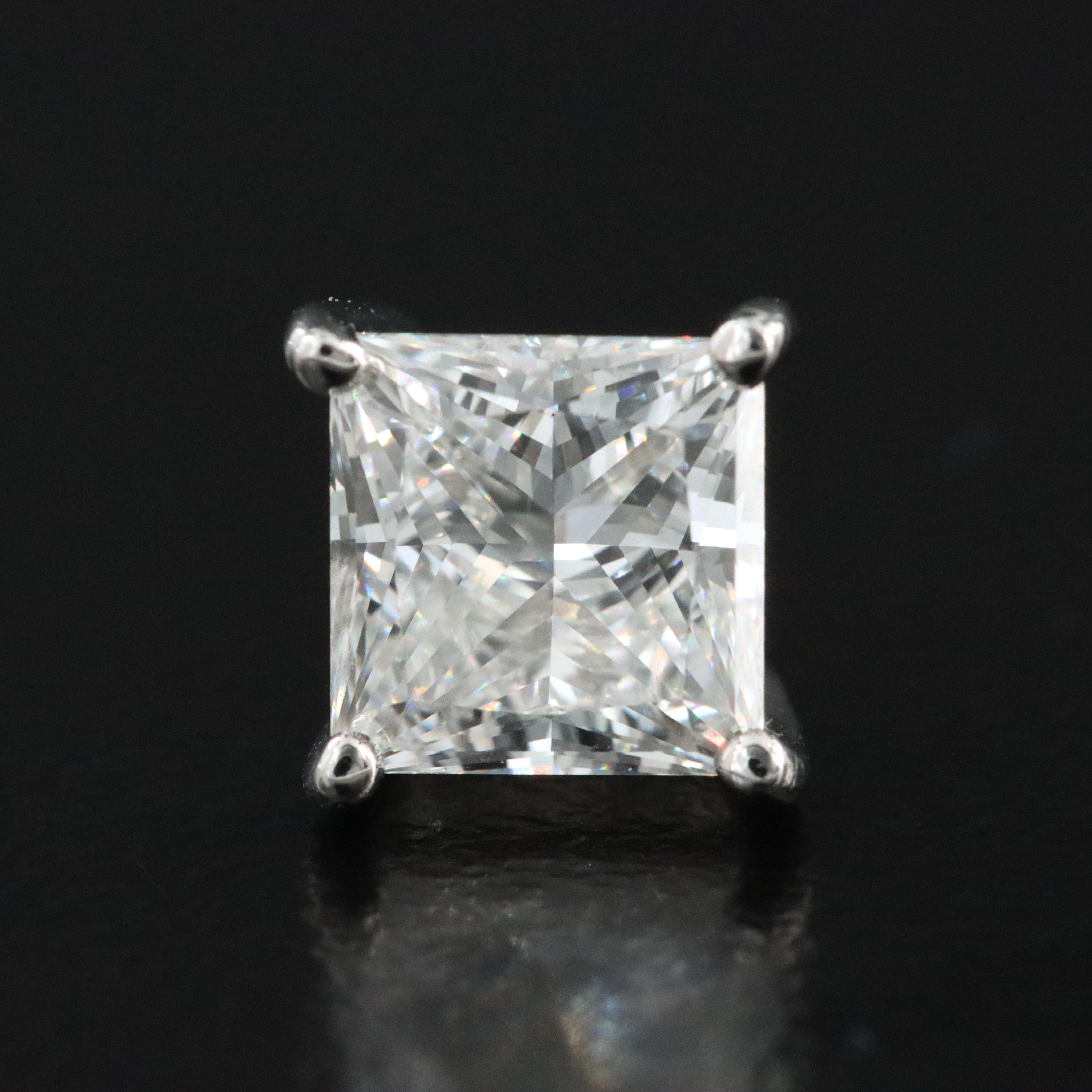 Platinum 2.87 CTW Lab Grown Diamond Stud Earrings with IGI Reports