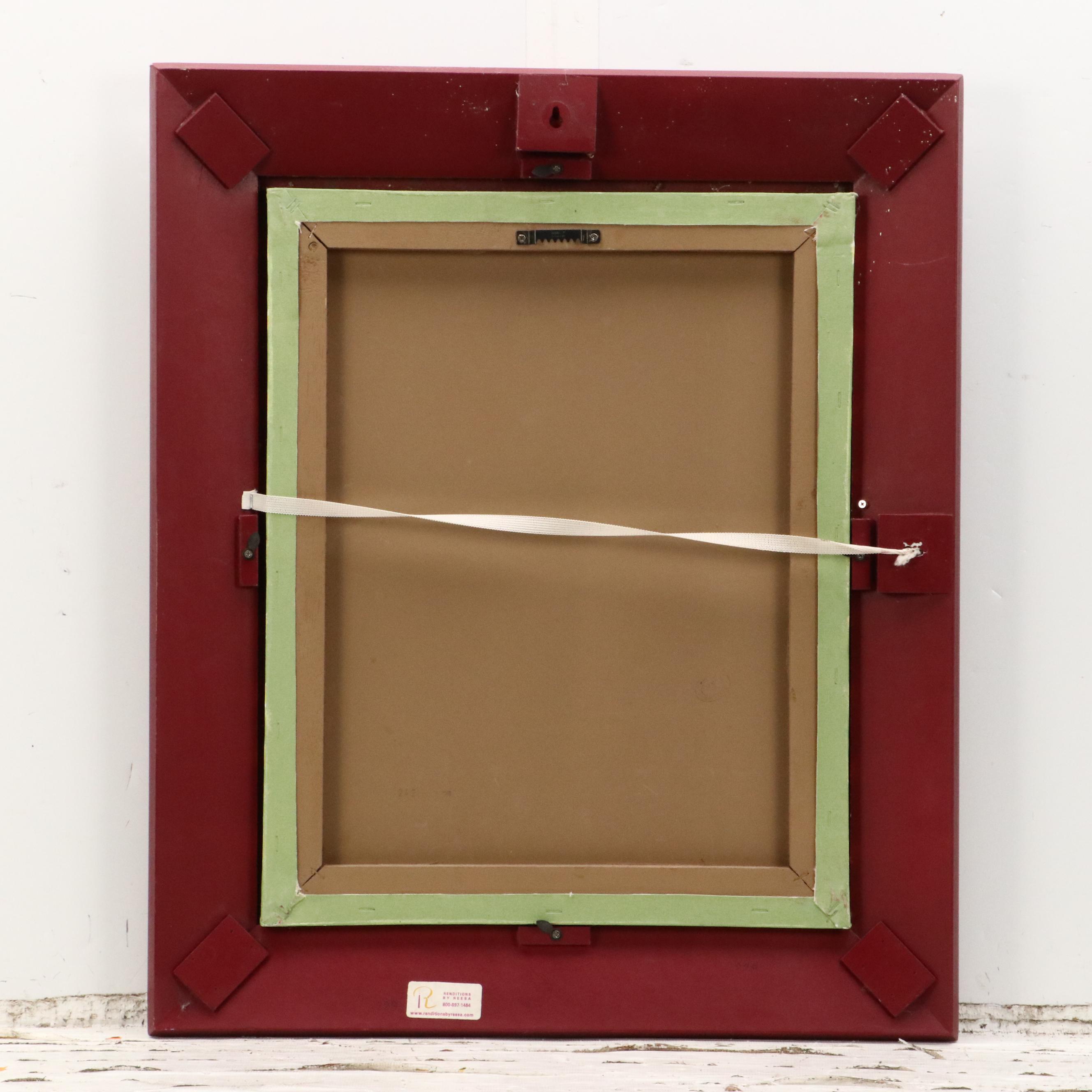 Reesa Qualia Stylized Acrylic Painting of Football Player, 21st Century