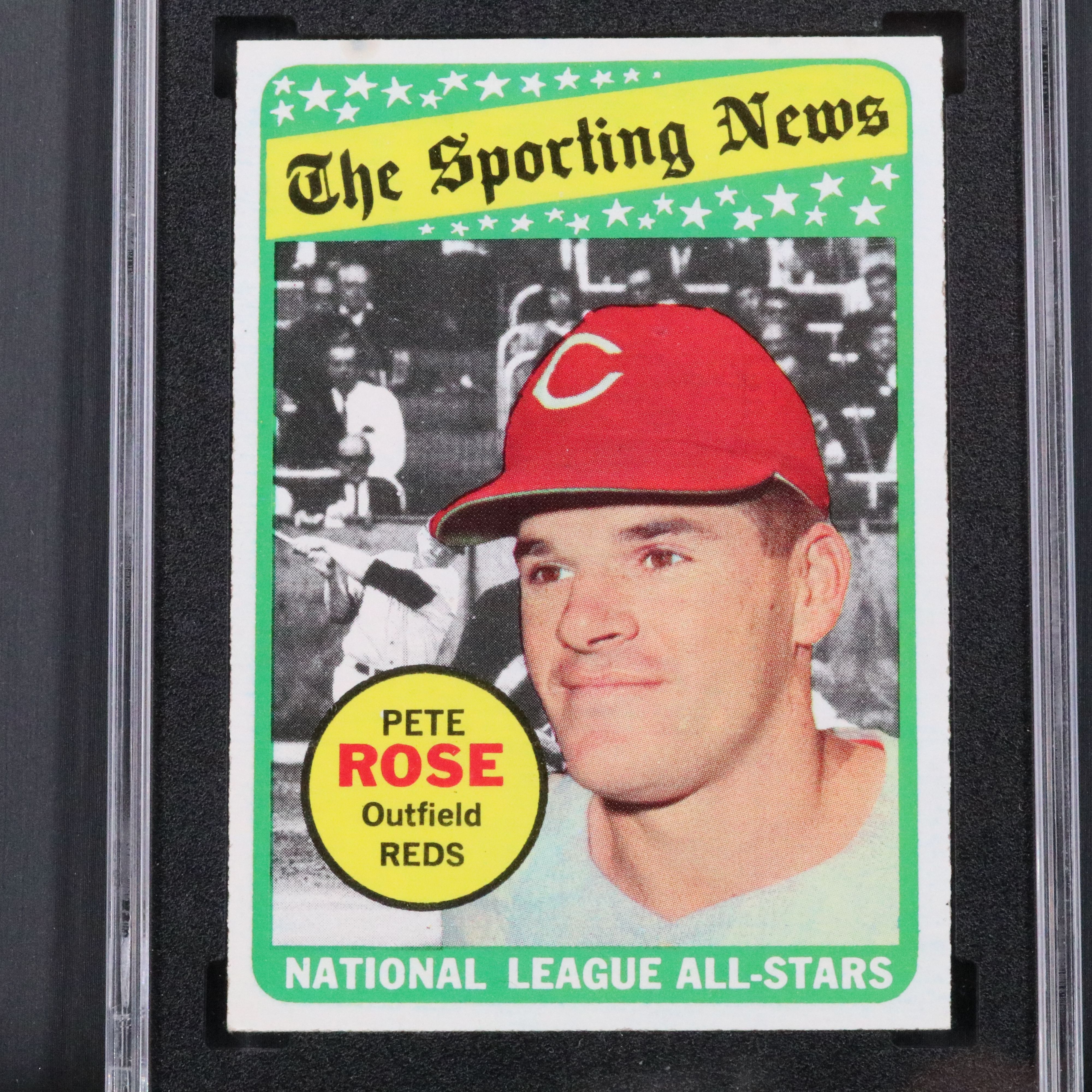 1969 Topps Pete Rose Cincinnati Reds All-Star Baseball Card Graded SGC 5
