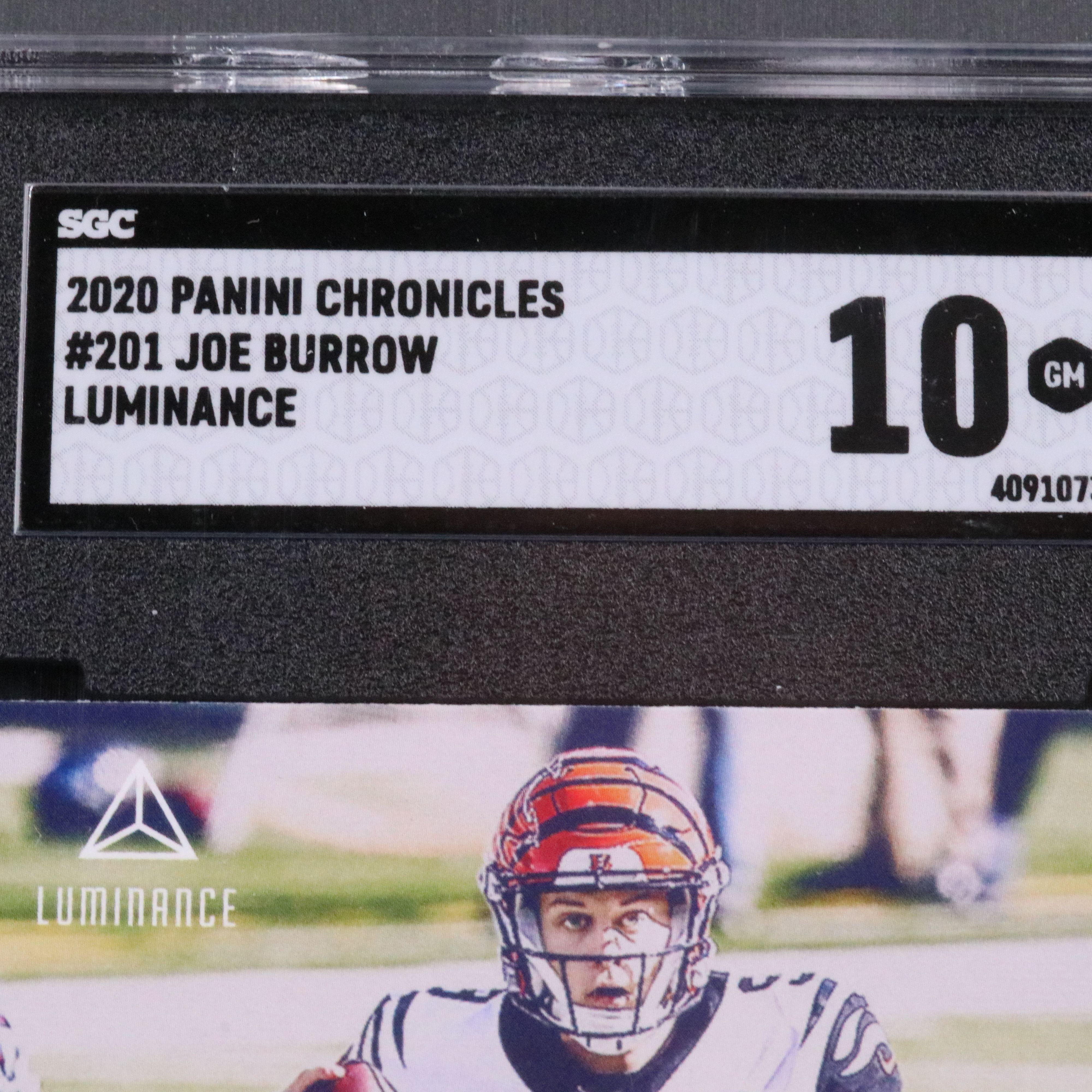 2020 Panini Chronicles Joe Burrow Luminance Rookie Football Card Graded SGC 10