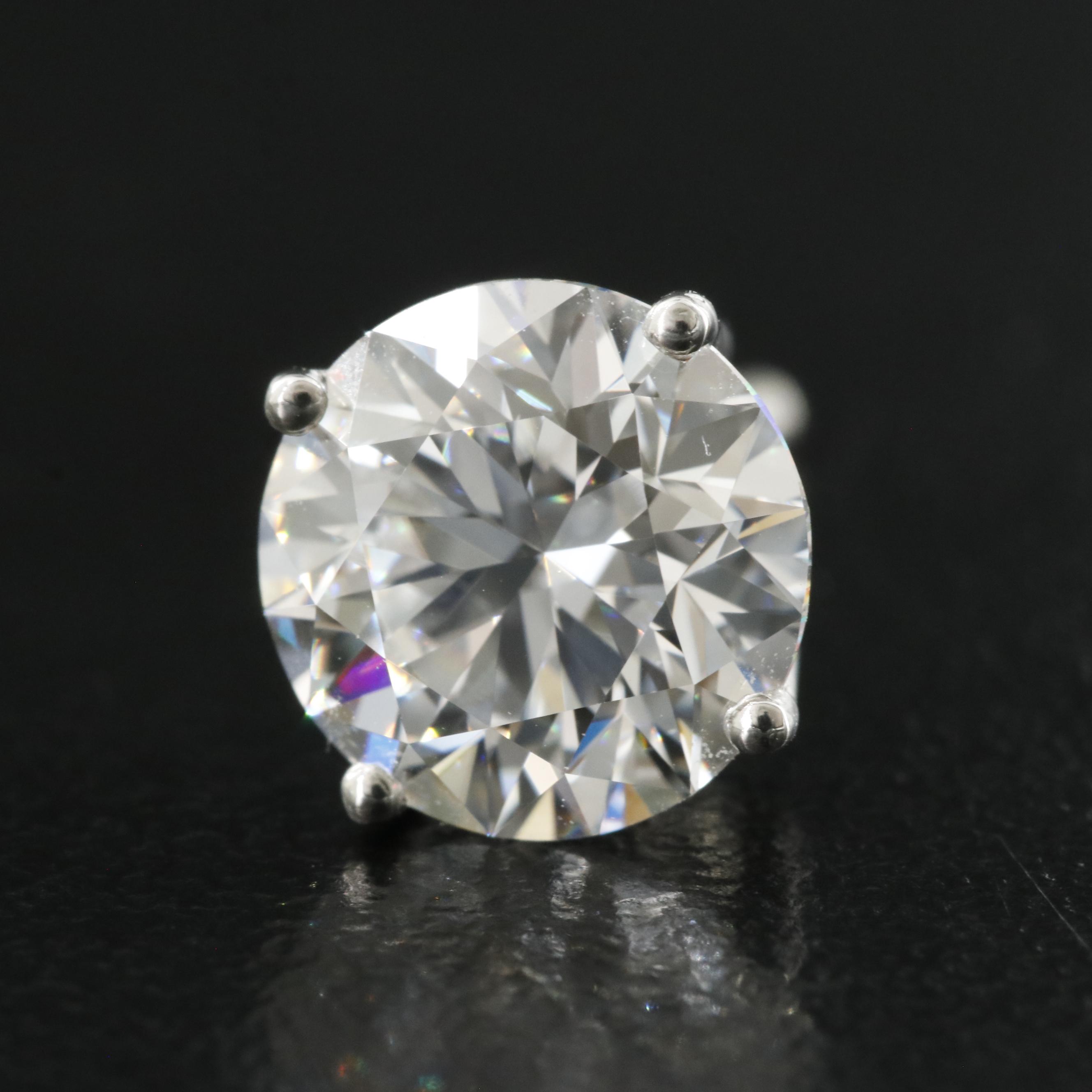 Platinum 4.06 CTW Lab Grown Diamond Stud Earrings with IGI Reports