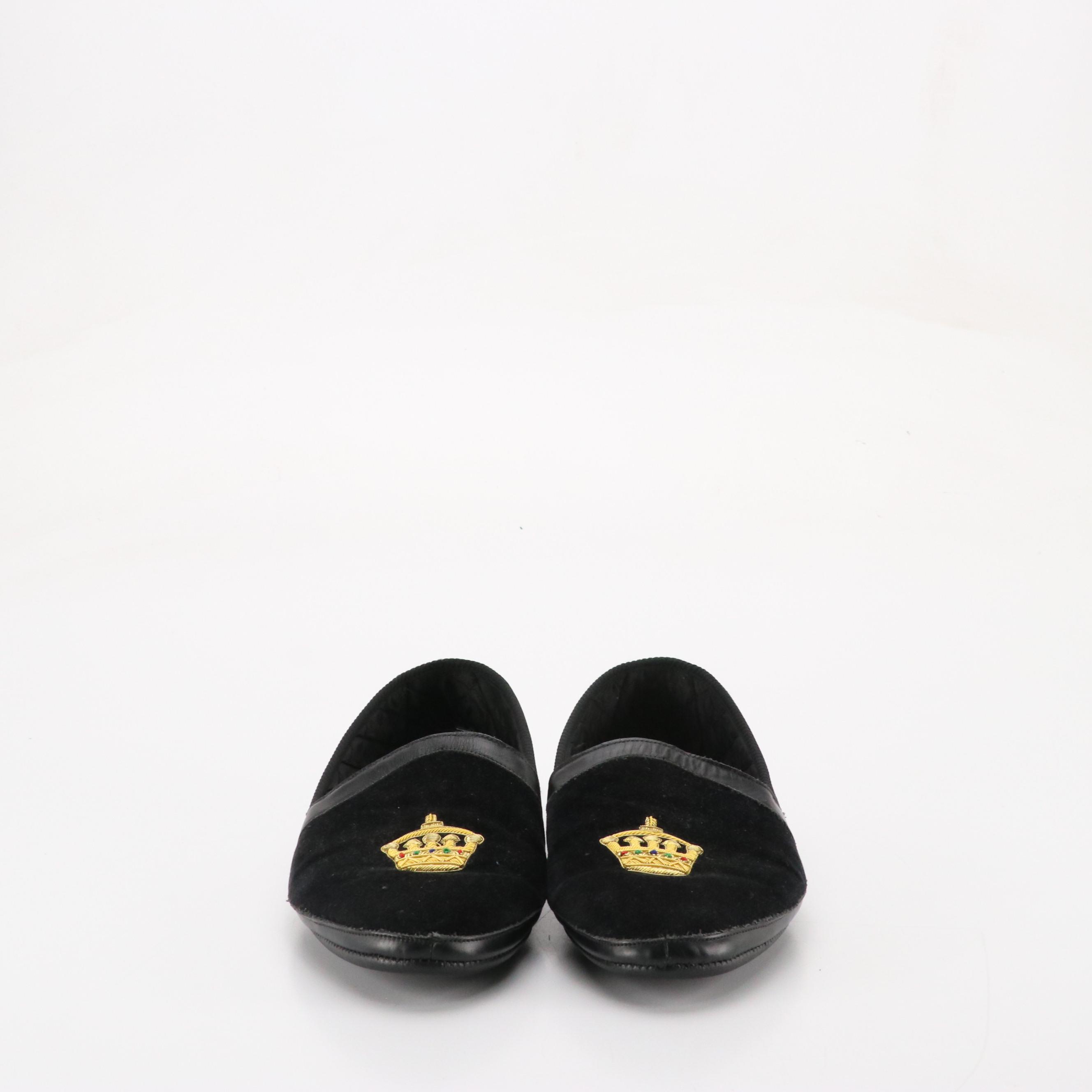 Men's Cole Haan Leather Horsebit Loafers and Sulka Velvet Crown Slippers