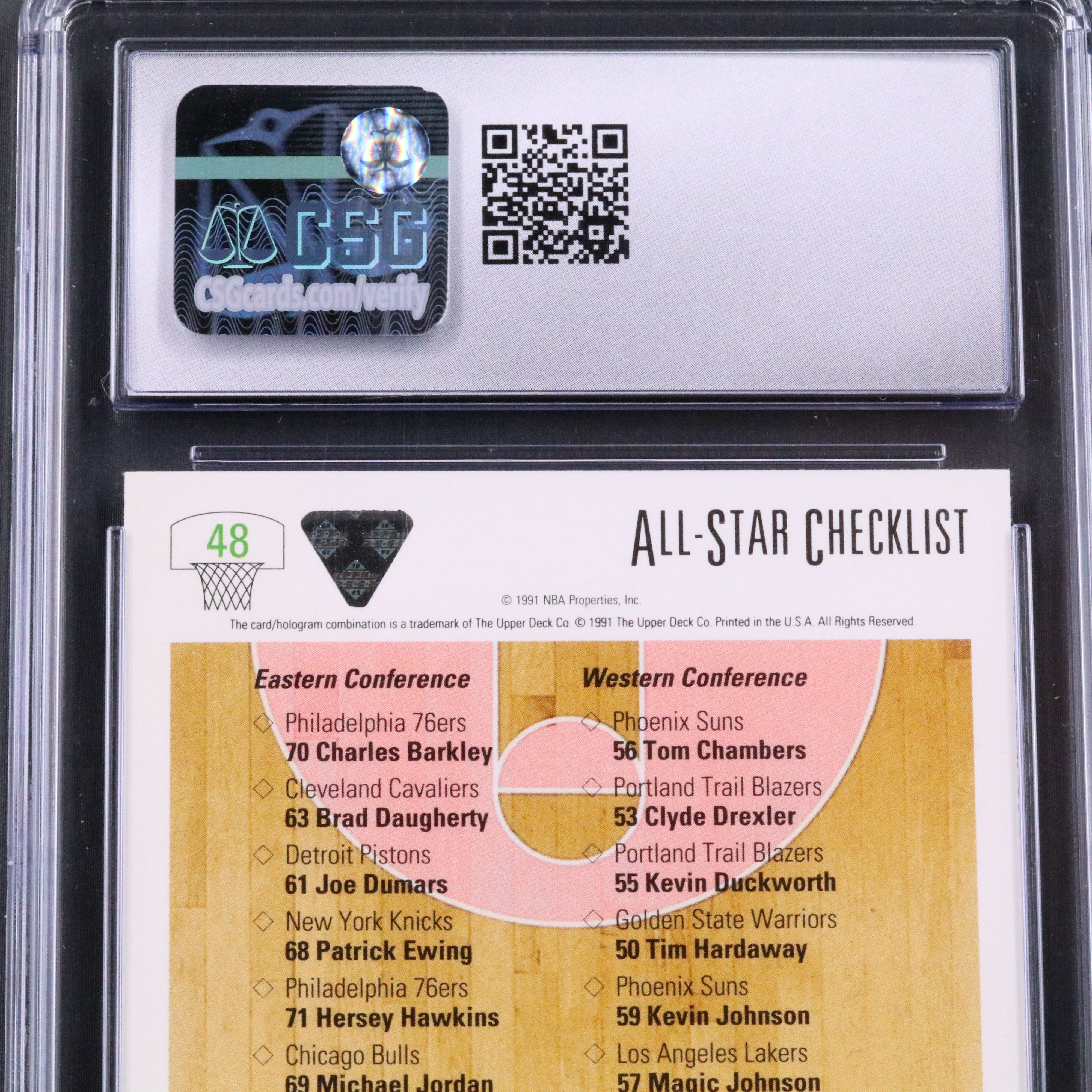 1991-92 Upper Deck Michael Jordan All-Star Basketball Card Graded CSG 9