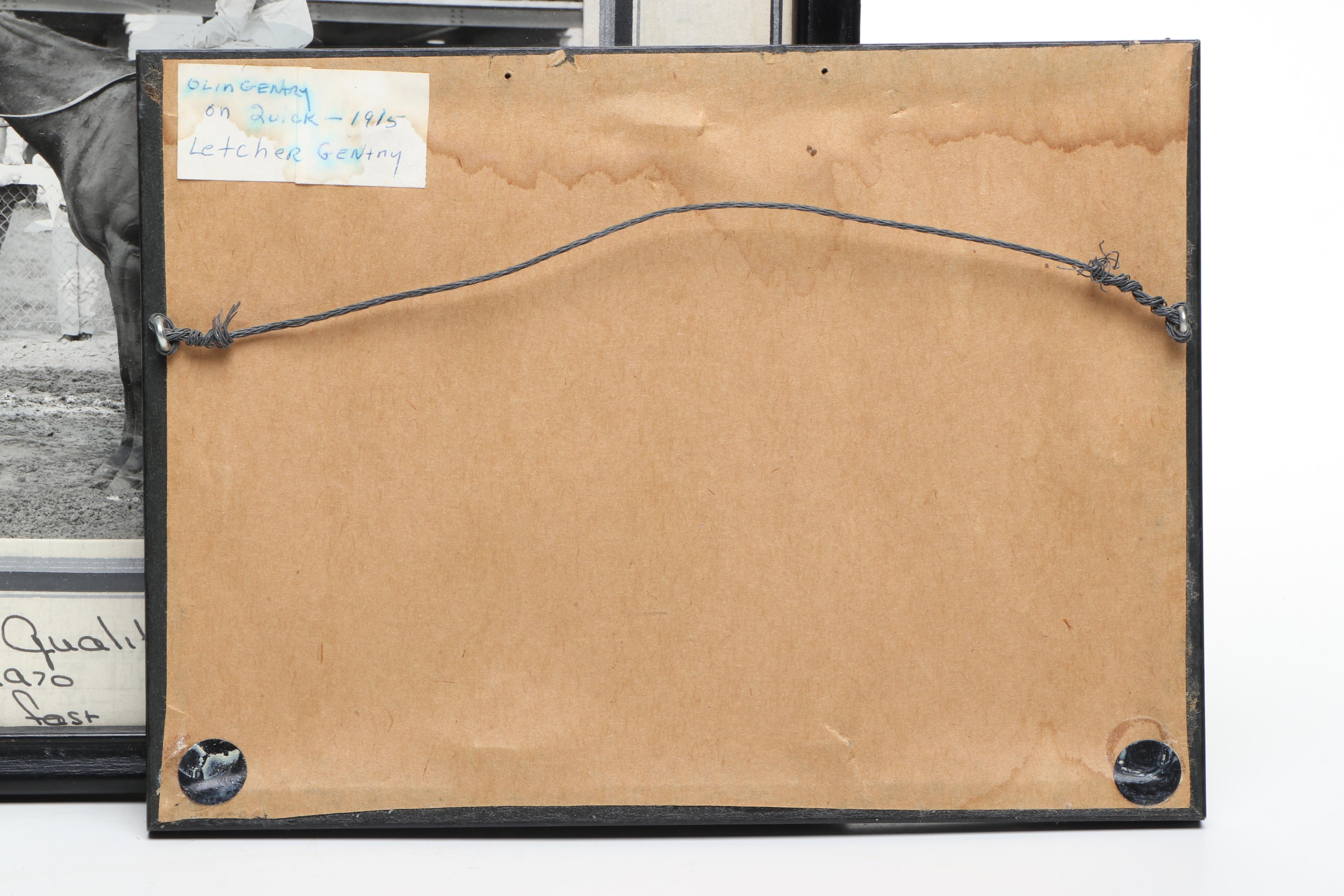 1970 Keeneland Forerunner Stakes Supreme Quality Win, 1915 Olin Gentry on Quick