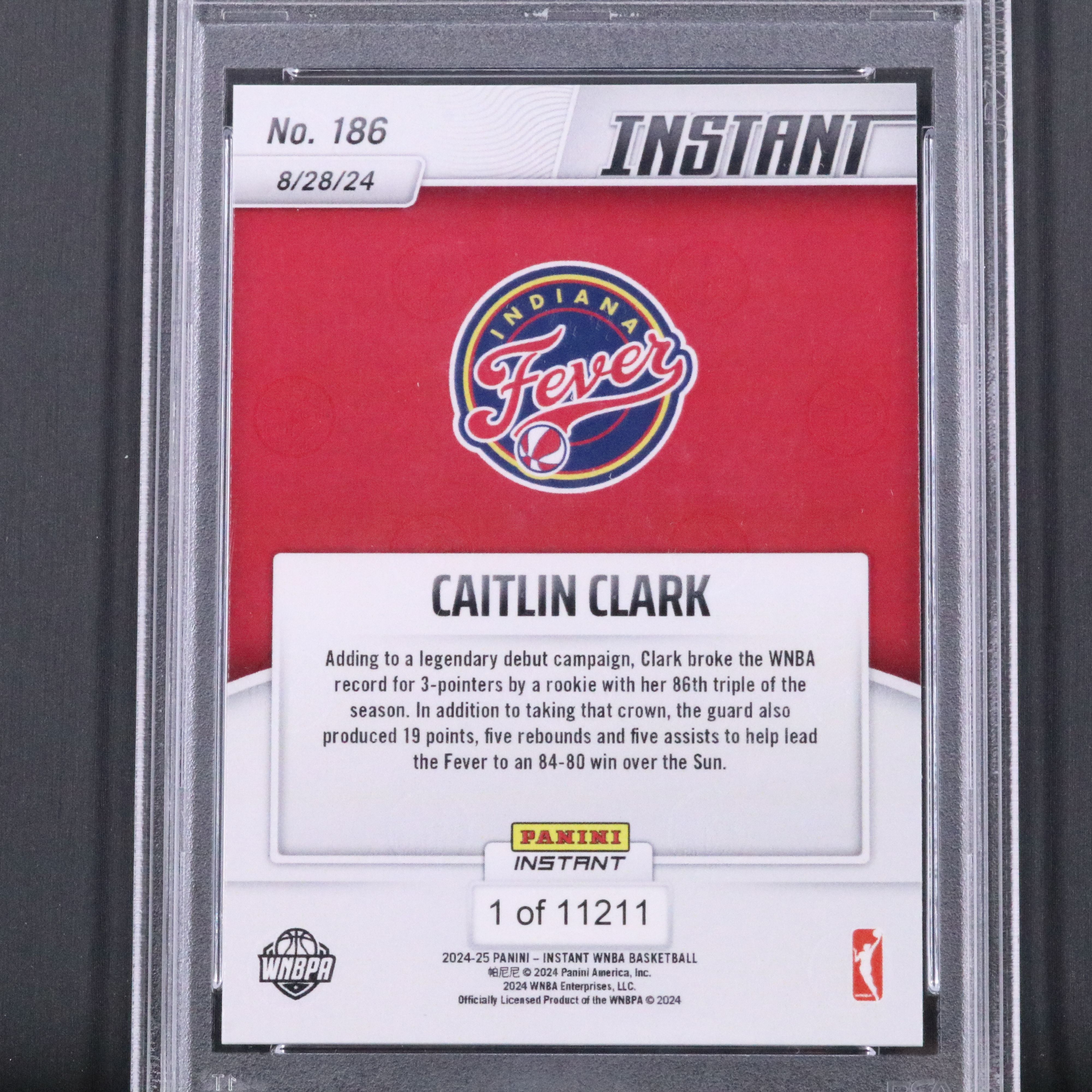 2024 Panini Instant Caitlin Clark Rookie Basketball Card Graded PSA 10